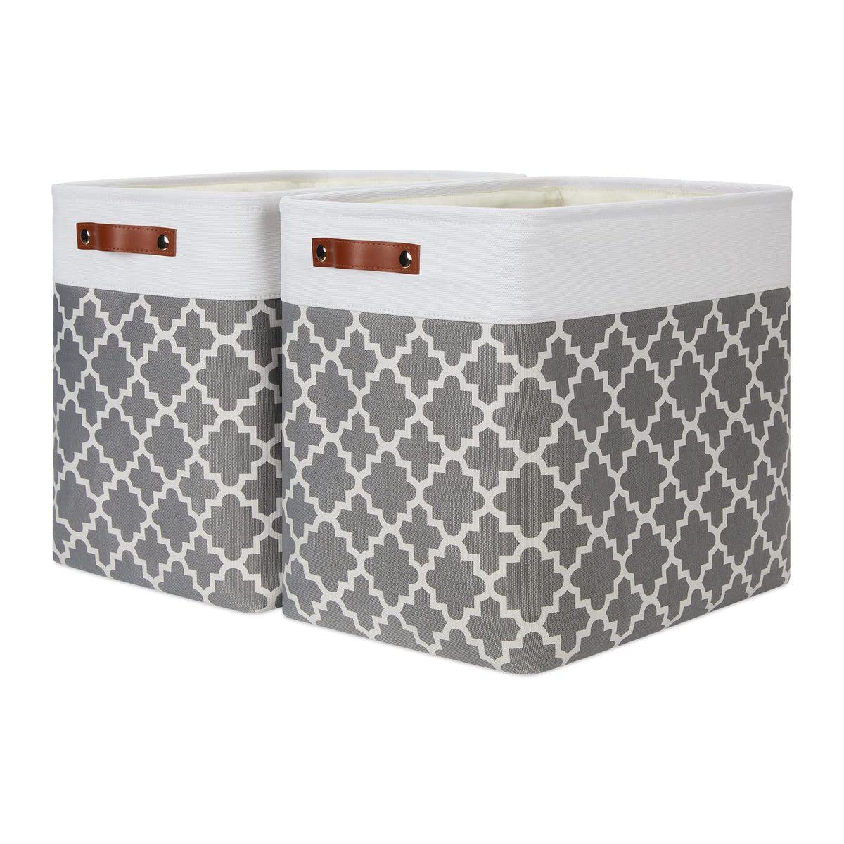 Storage Baskets Large 17"x12"x15" Foldable Rectangular Storage Bins Baskets for Organizing [2 Pack] Fabric Nursery Storage Baskets for Home (2 Count)