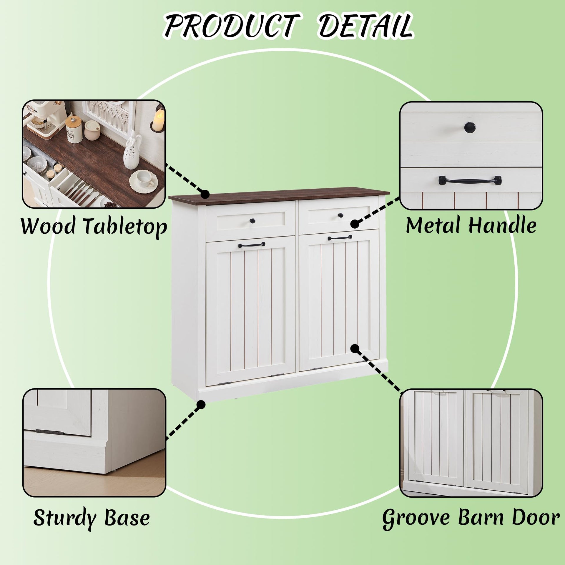 Double Tilt Out Laundry Hamper Cabinet