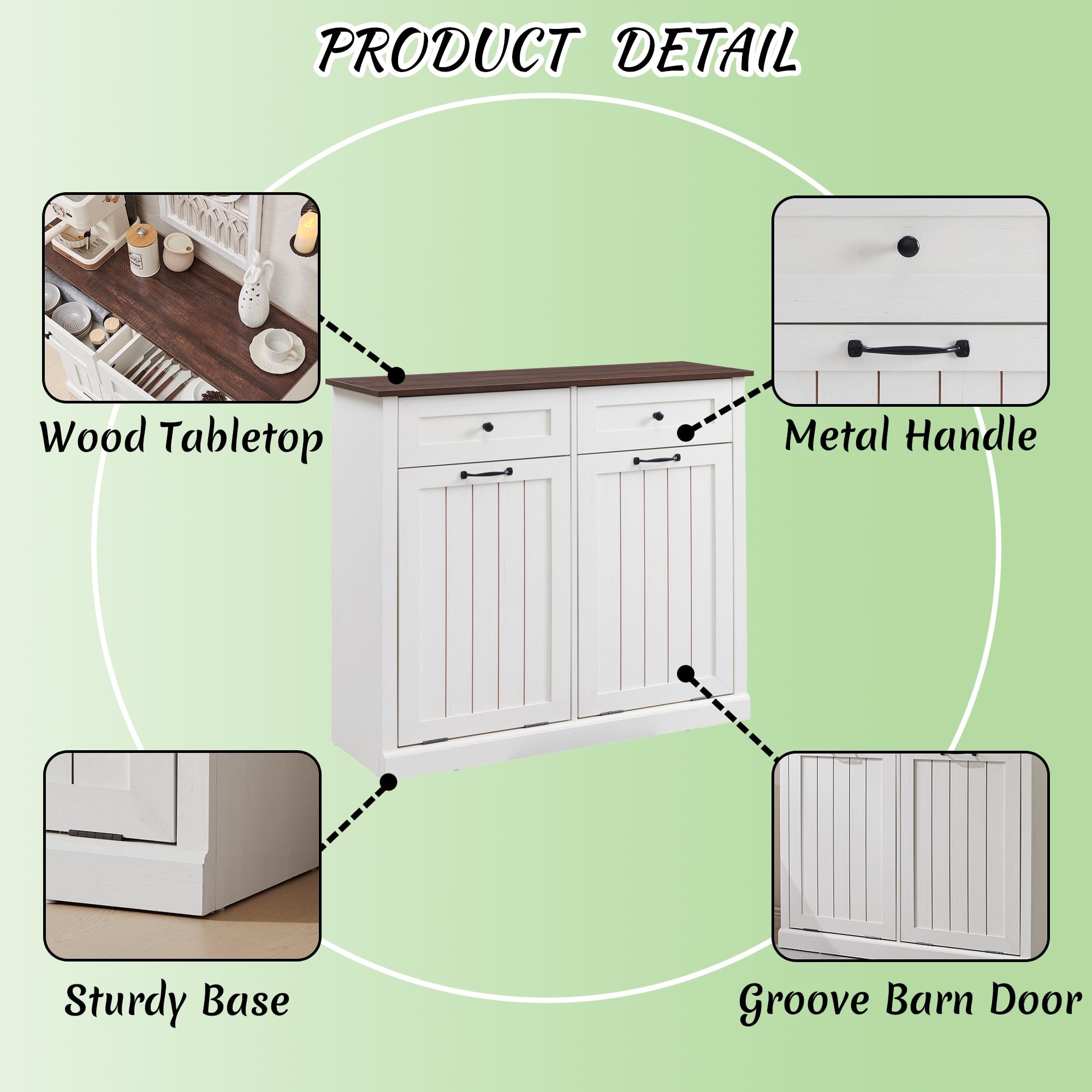 Double Tilt Out Laundry Hamper Cabinet