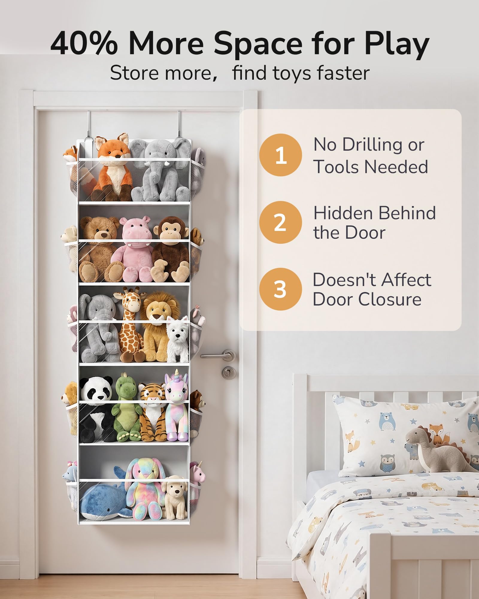 Stuffed Animal Organizer Over the Door