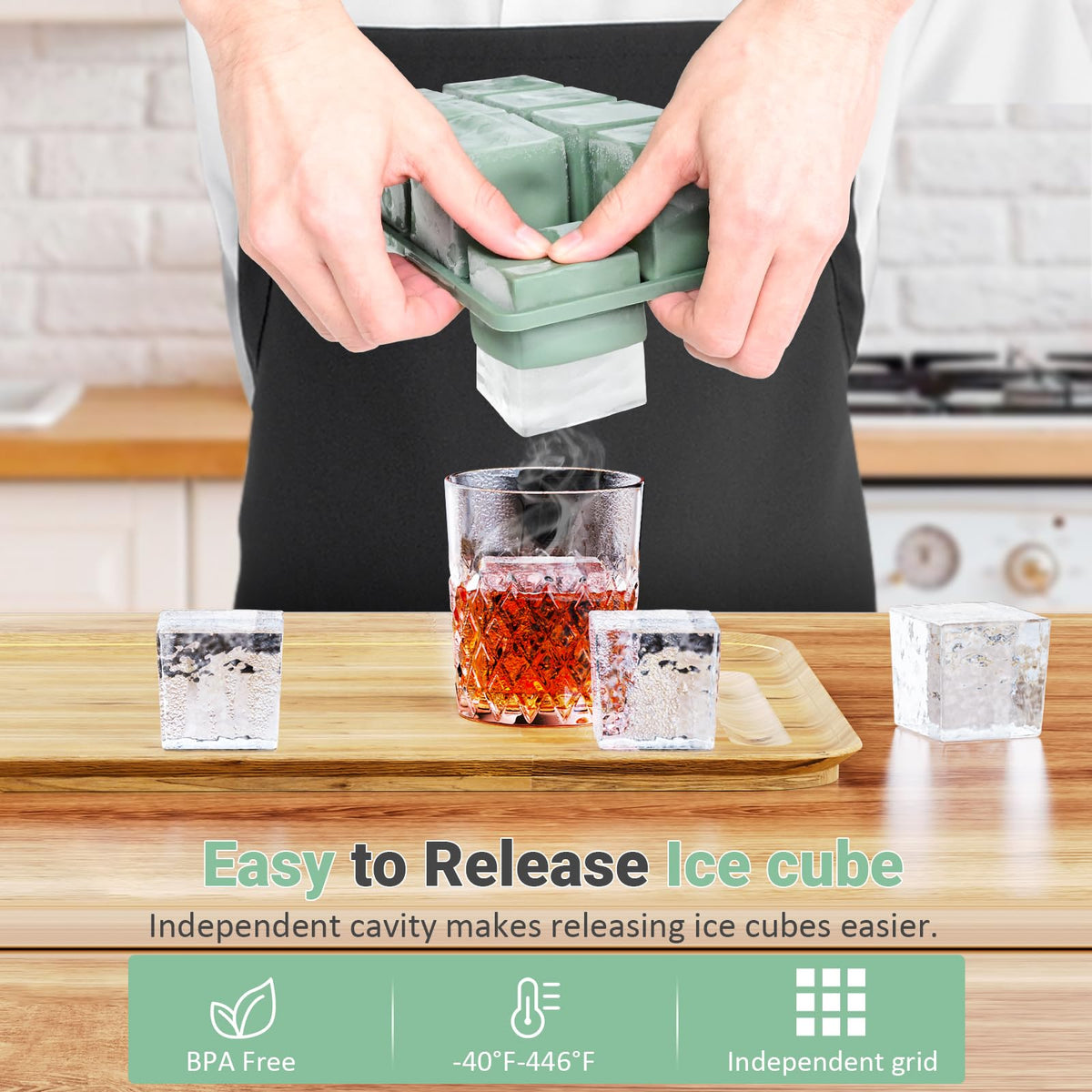 Large Ice Cube Trays for Whiskey