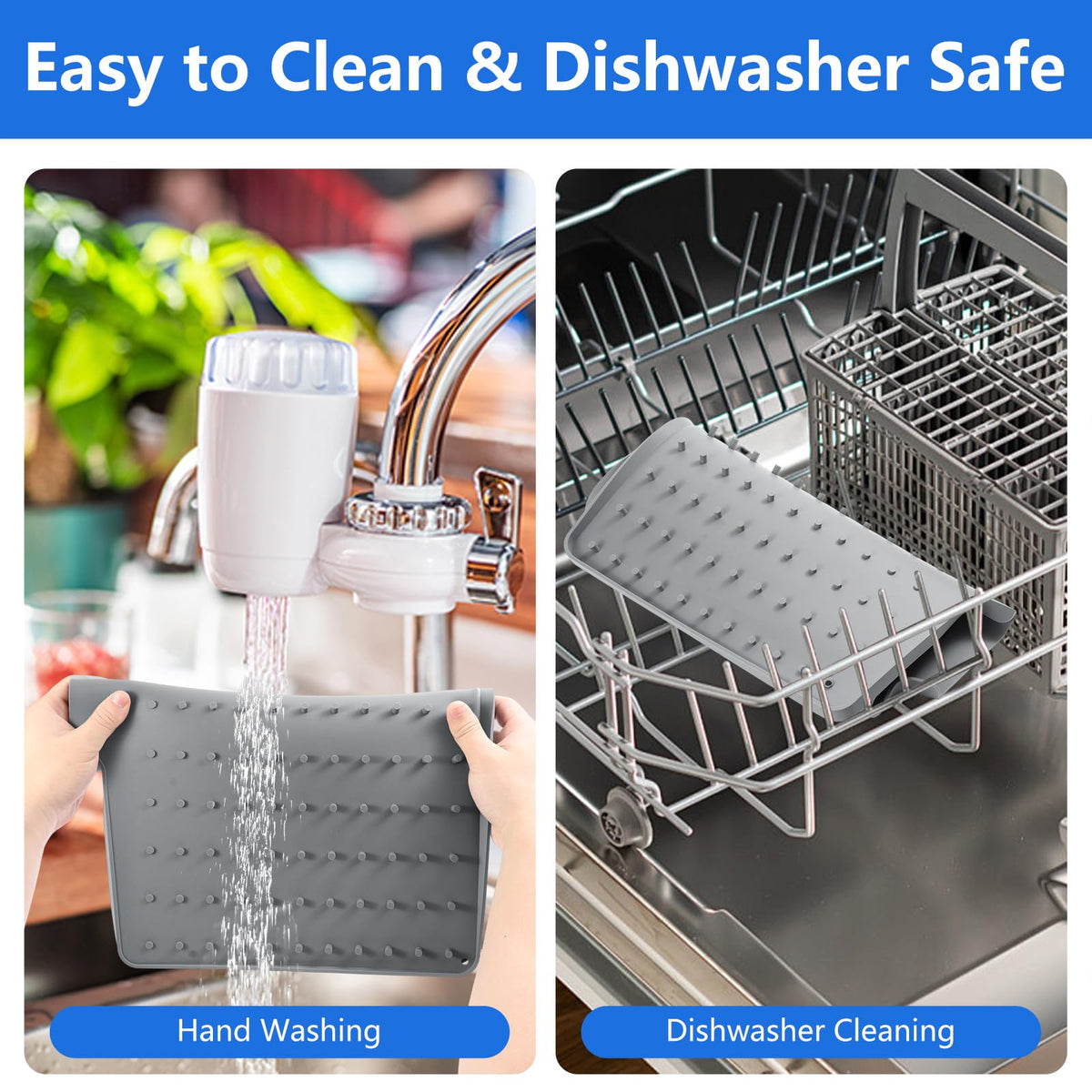 Silicone Dish Drying Mat for Kitchen Counter
