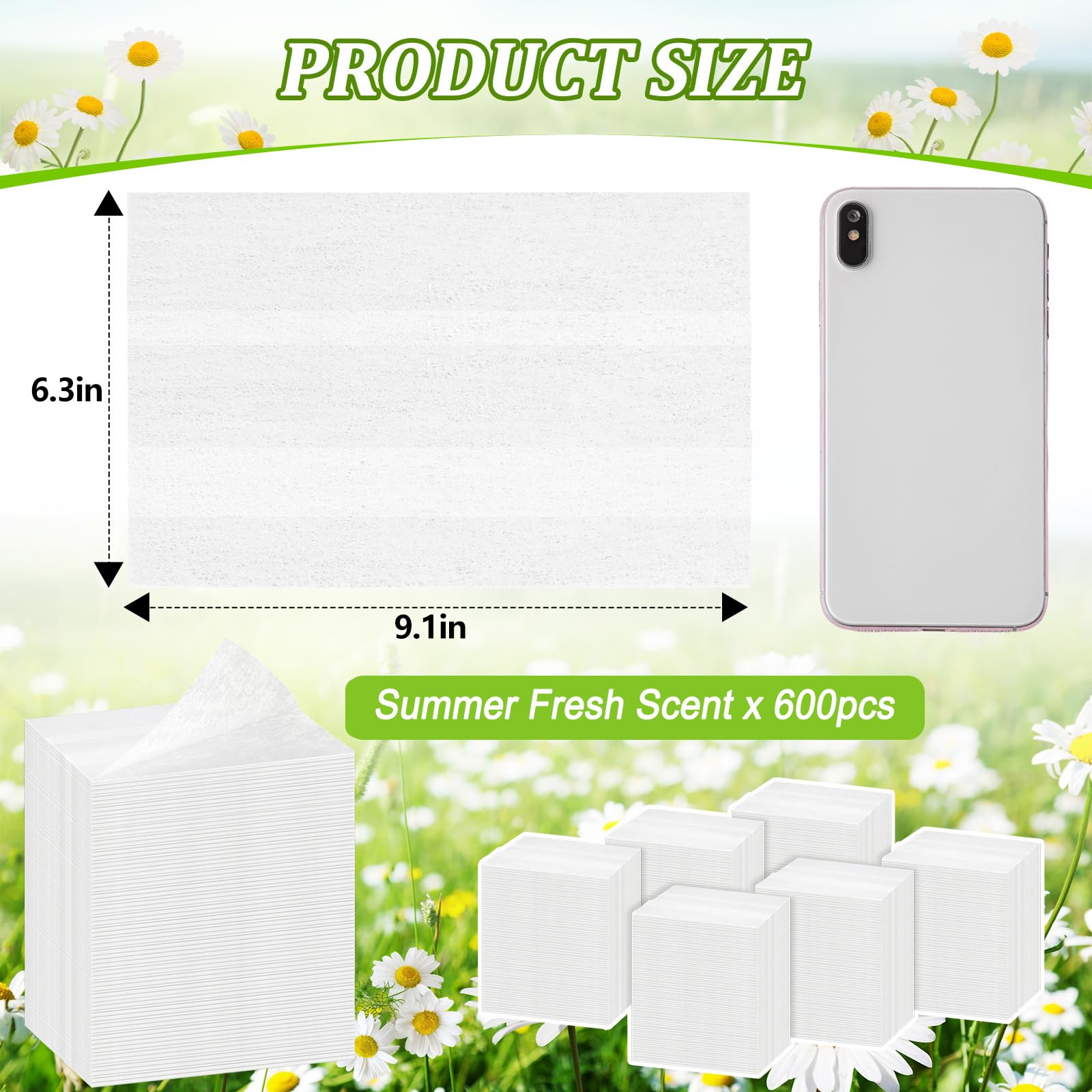 600 Count Dryer Sheets Bulk Fabric Softener Fresh Scent Dryer Sheets Naturally Softens and Removes Static Cling