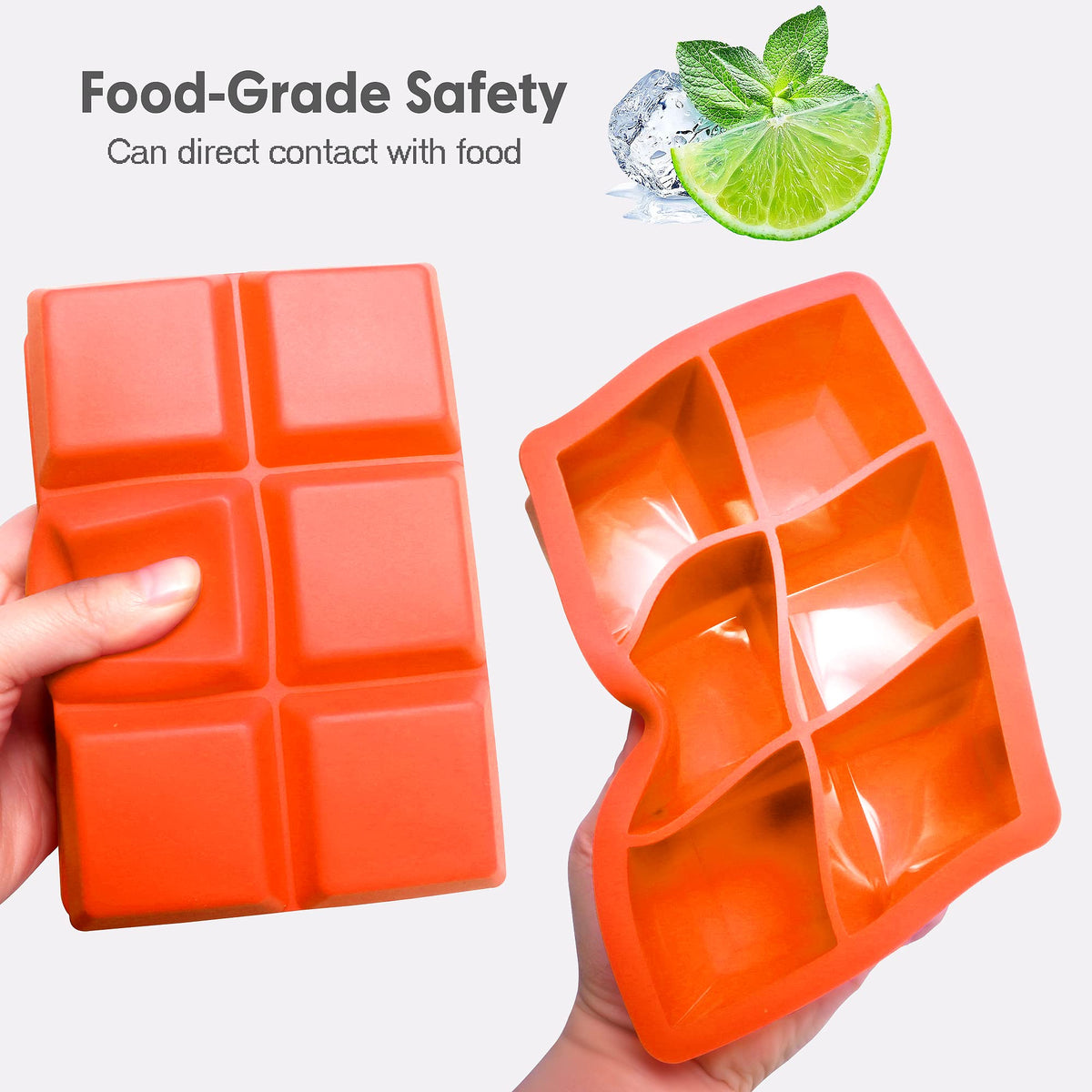 Silicone Ice Cube Trays with Lids (2 Count)