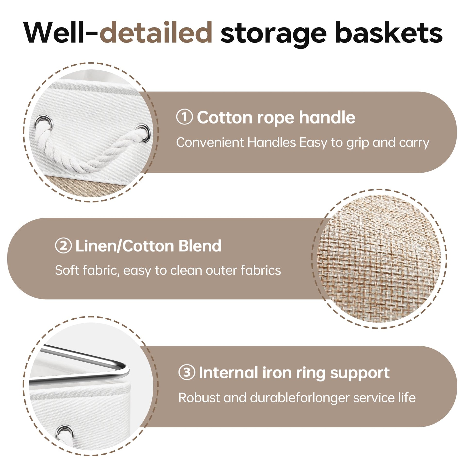 13x13x13 Inch Storage Cube Bins Foldable Organizer Baskets 6 Pack (6 Count)