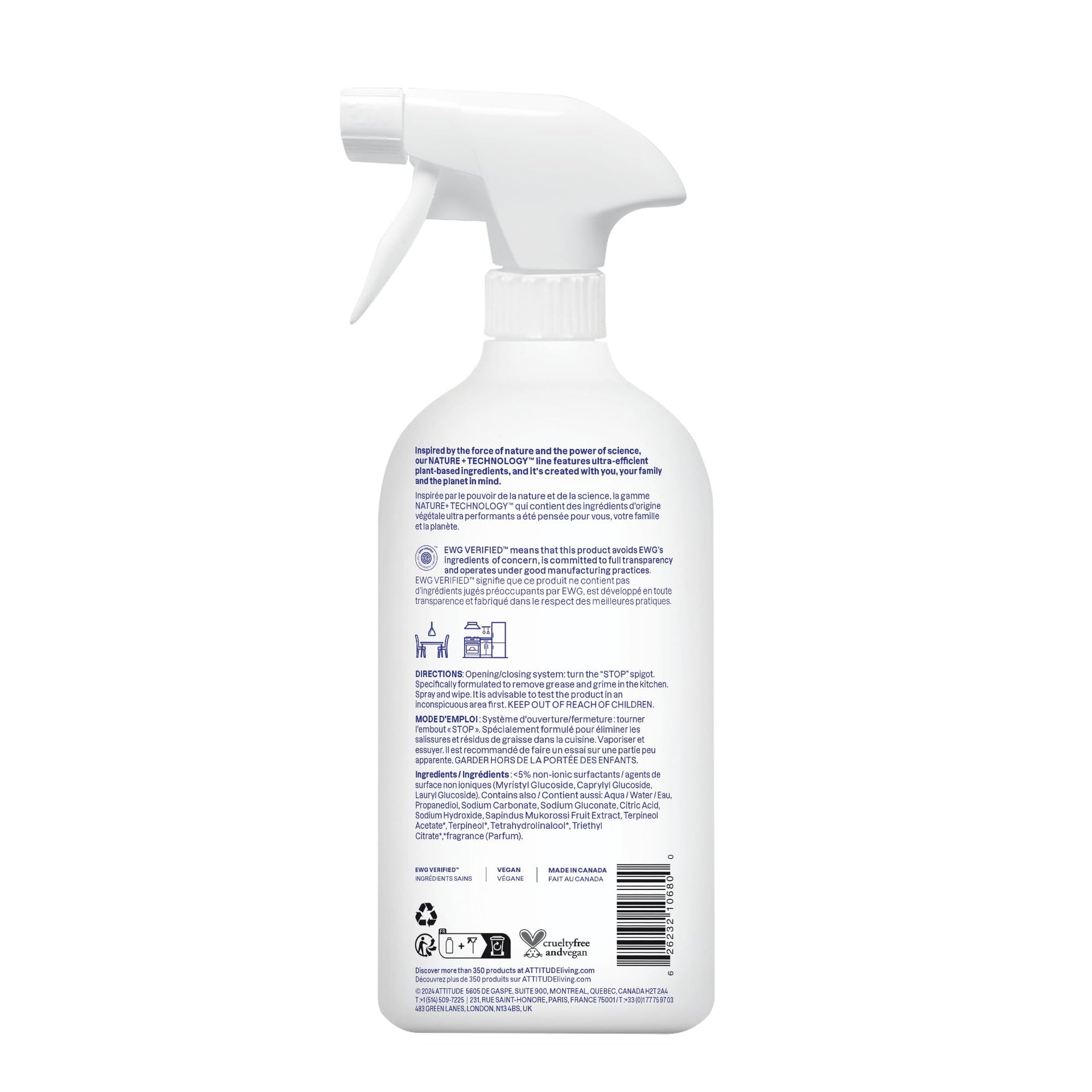 ATTITUDE Kitchen Cleaner Spray (162.6 Fl Oz)