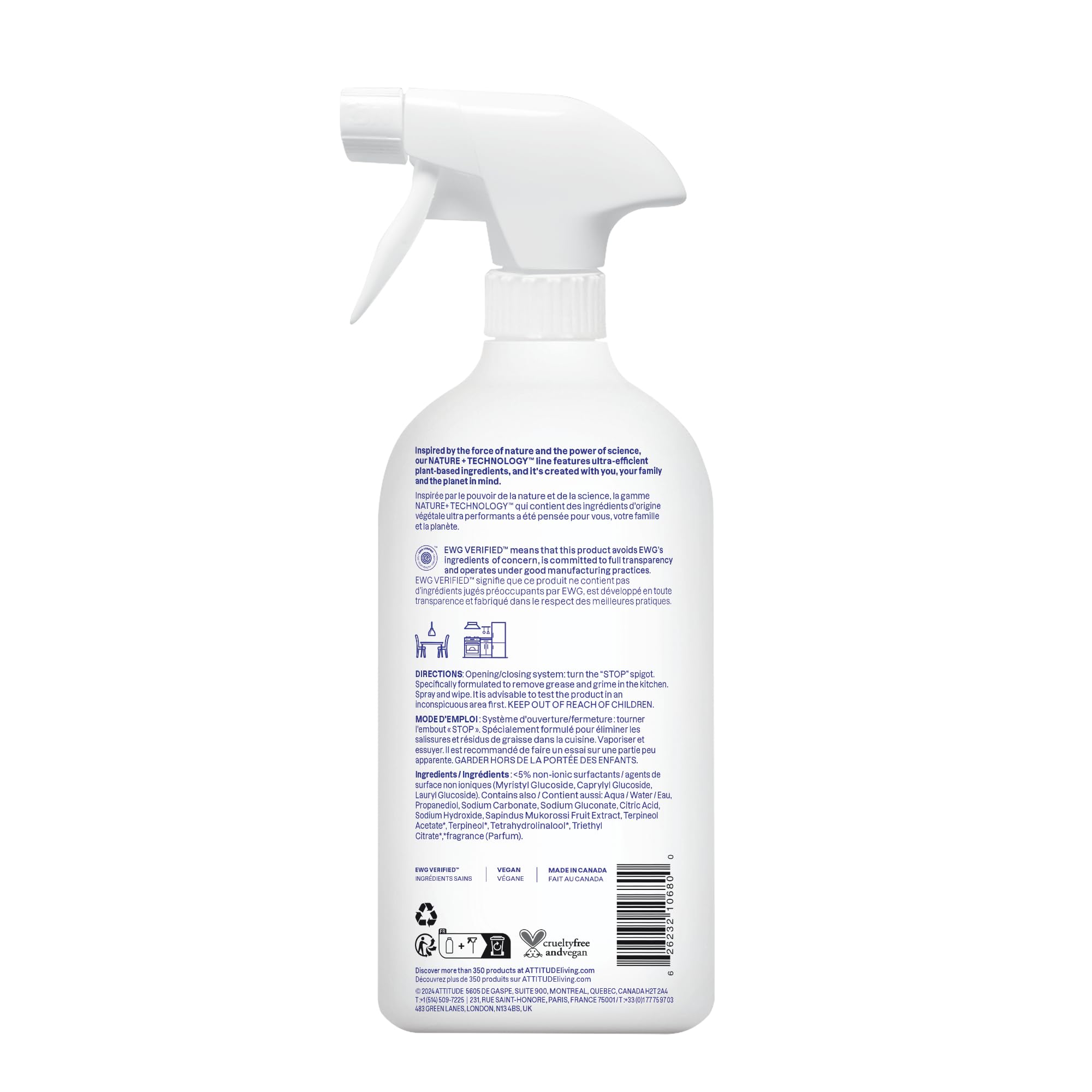 ATTITUDE Kitchen Cleaner Spray (162.6 Fl Oz)