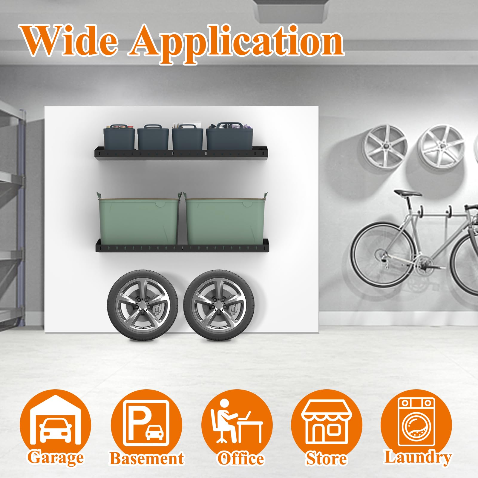 2 Pack Garage Wall Shelf (2 Count)