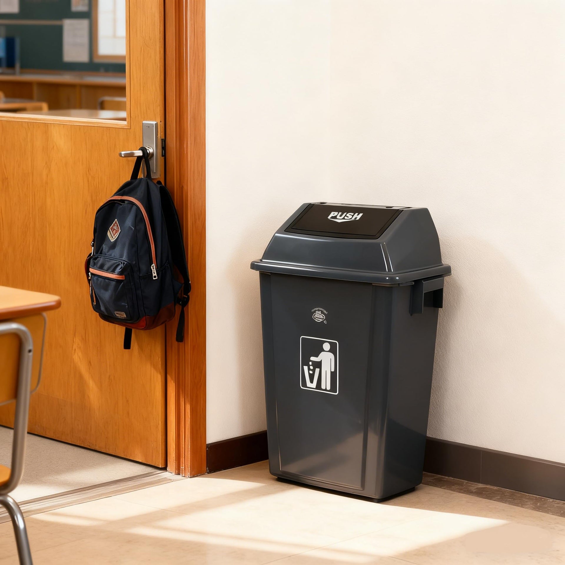 13 Gallon Swing Top Trash Can (4 Count)
