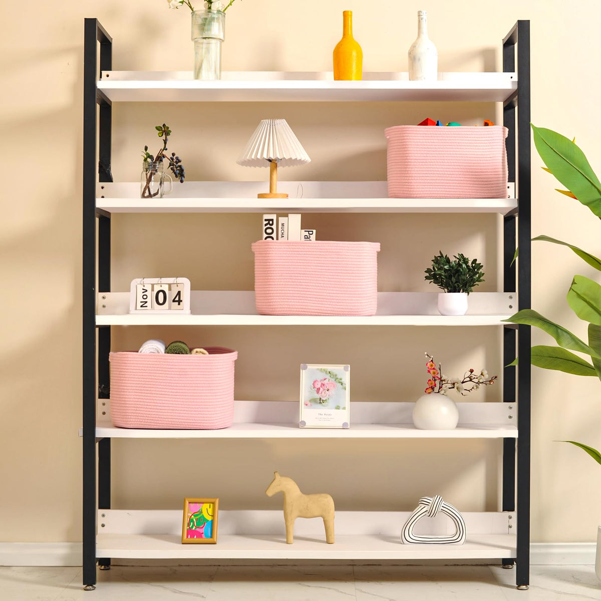 Storage Baskets for Organizing Shelves (3 Count)
