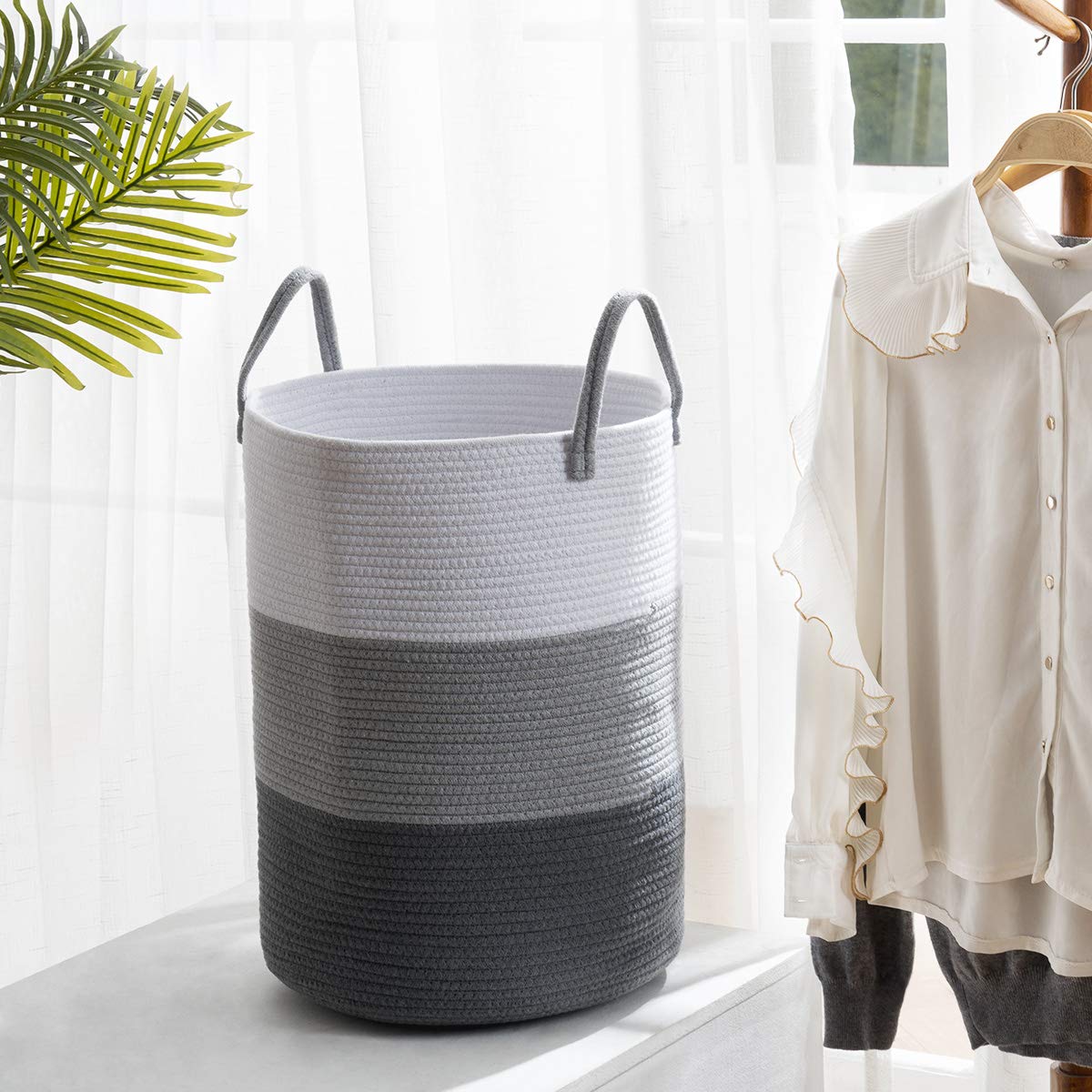 Cotton Rope Laundry Hamper Basket (1961.2133 Fl Oz) - ModHome Supplies