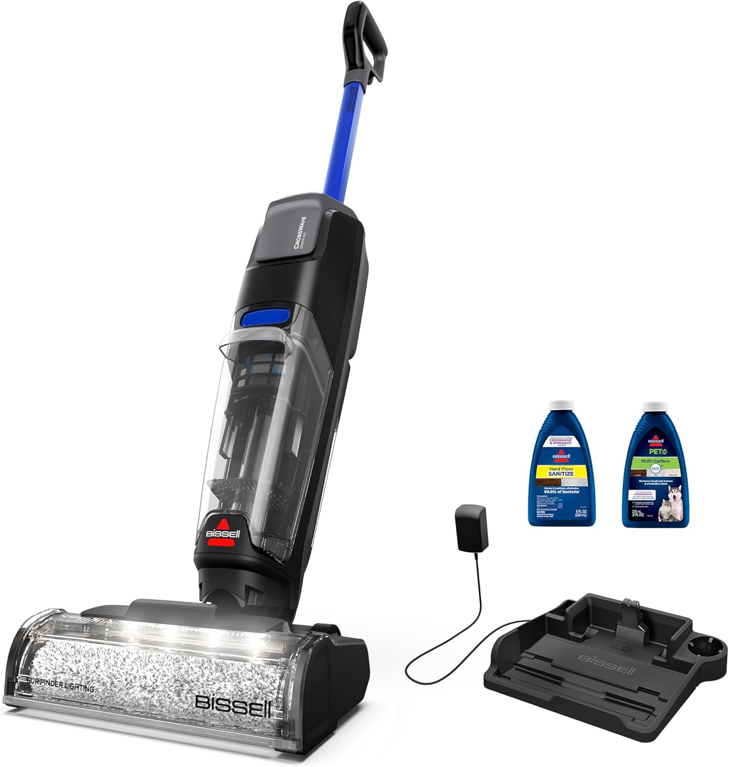 BISSELL CrossWave OmniFind Cordless Wet Dry Vacuum with FurFinder Headlights, Multi-Surface Hard Floor Cleaner, 3967F - ModHome Supplies