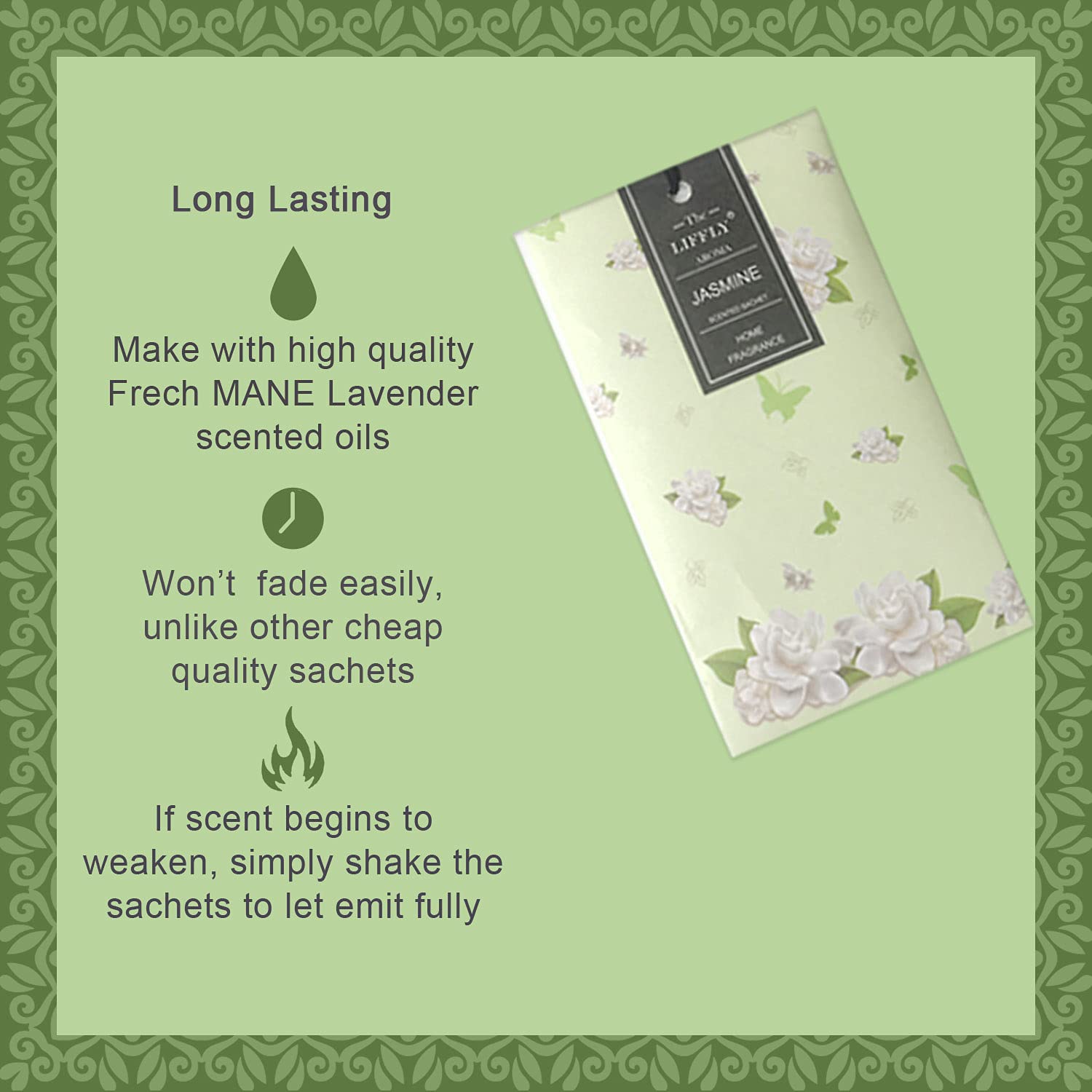 14 Packs Jasmine Scented Sachets Bags for Drawers and Closets Home Fragrance Gift