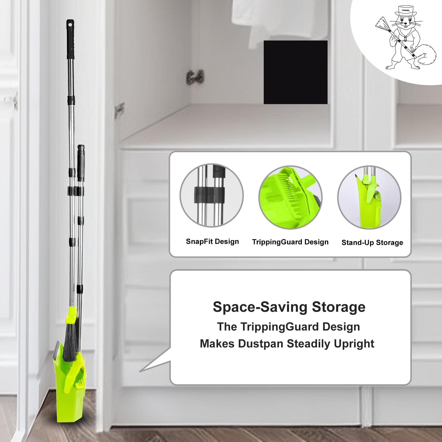 Broom and Dustpan Set for Home