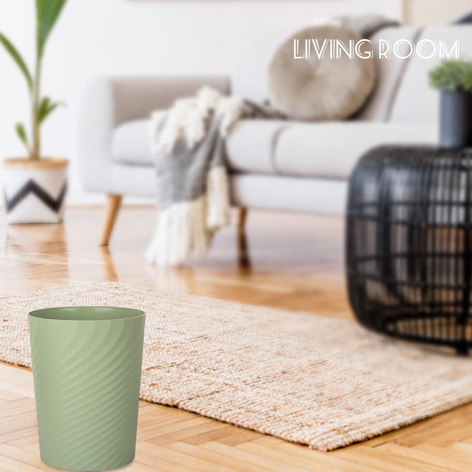 Plastic Small Bathroom Trash Can Wastebasket Garbage Can
