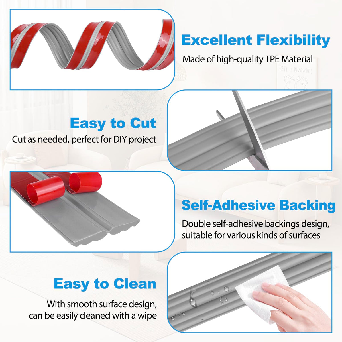 Corner Molding Trim Peel and Stick Wall Corner Protector (20 Foot)