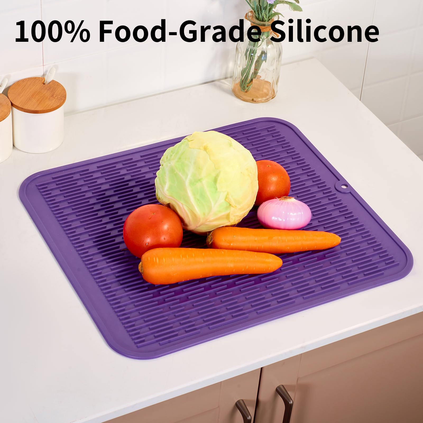 Oversized Silicone Dish Drying Mat for Kitchen