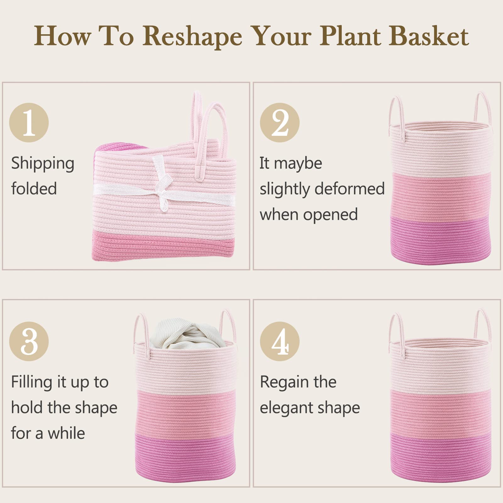 Woven Rope Laundry Hamper Basket