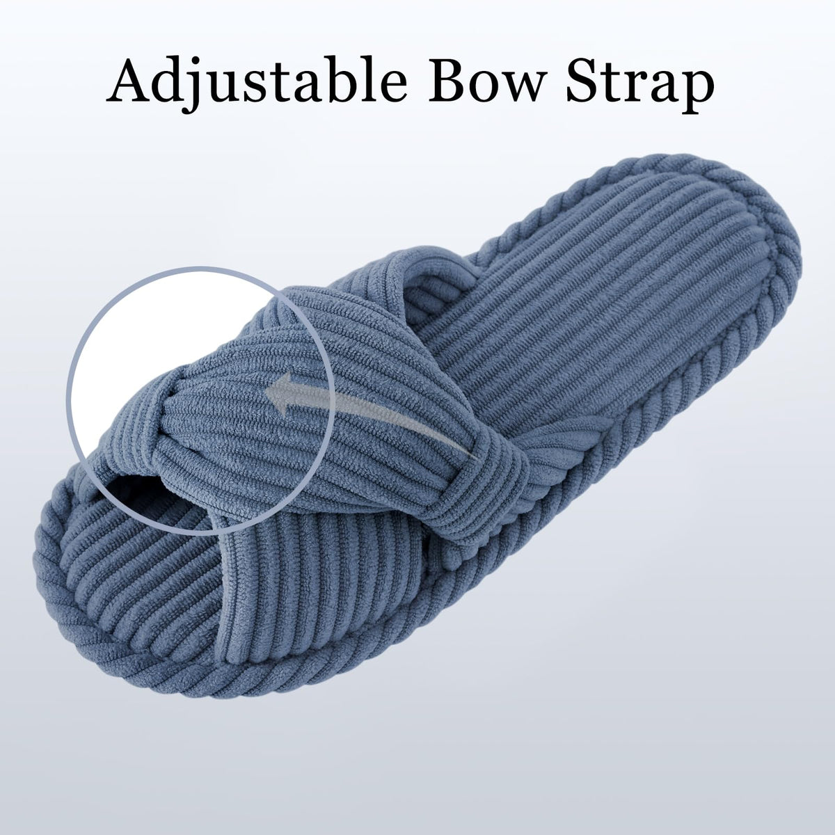 Summer House Slippers for Women Corduroy Open Toe Indoor Slippers