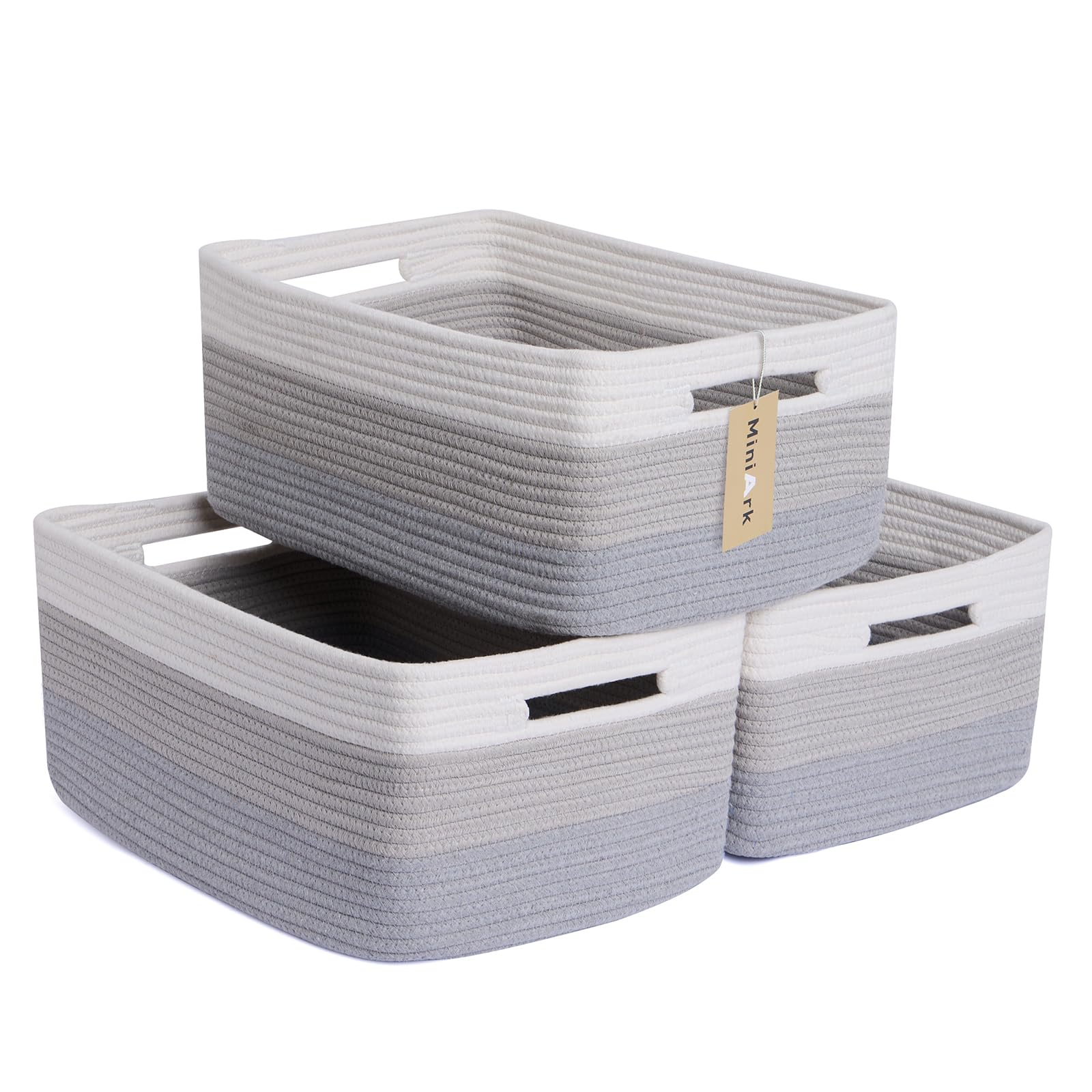 Large Storage Baskets for Shelves (3 Count)