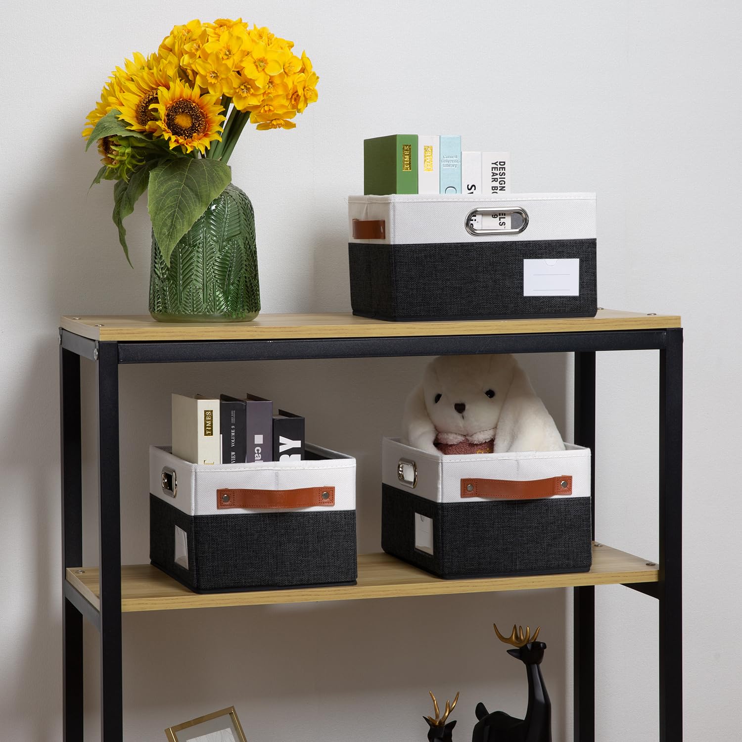 Foldable Storage Bins with Handles [3 (3 Count)