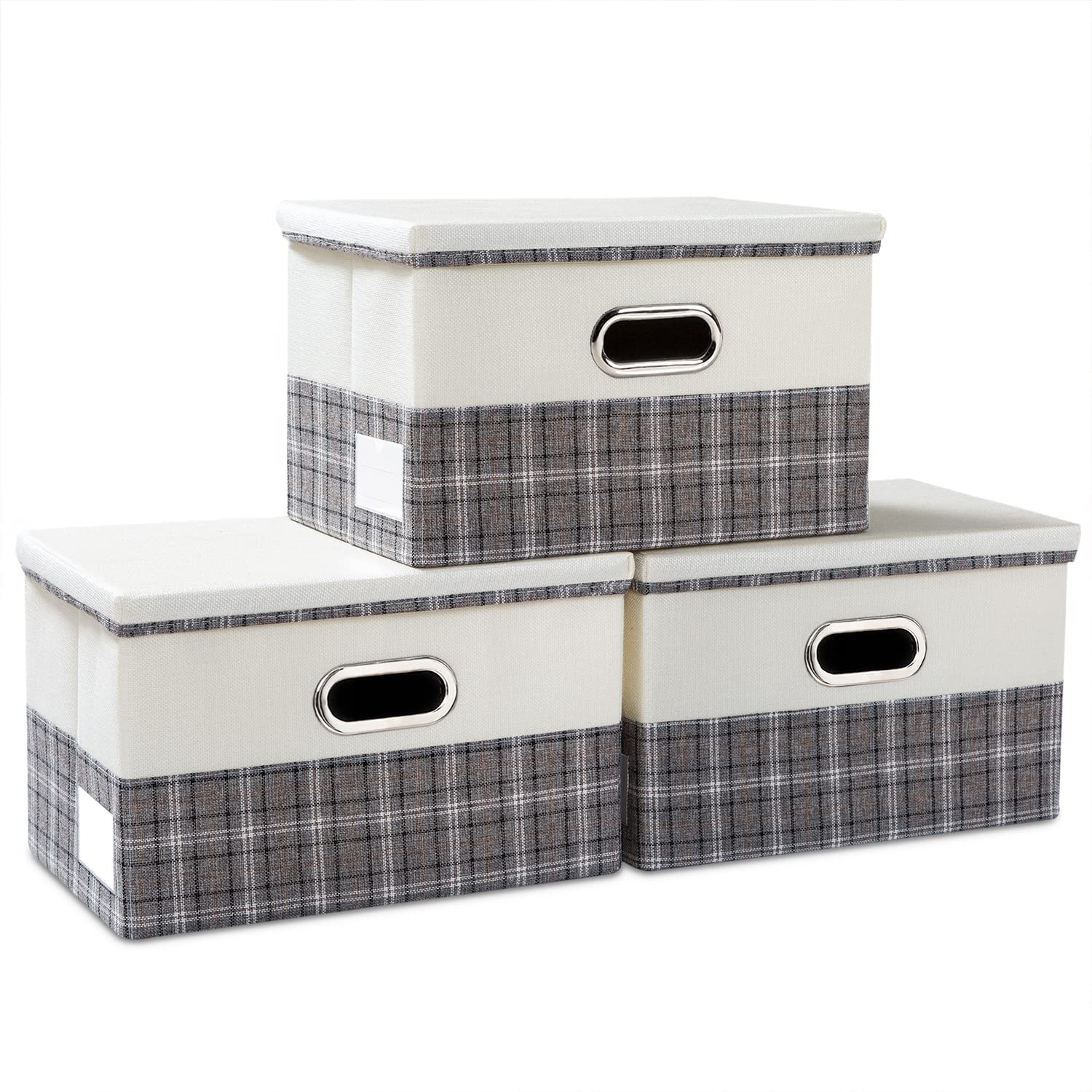 Collapsible Storage Bin with Lid [3 (3 Count)