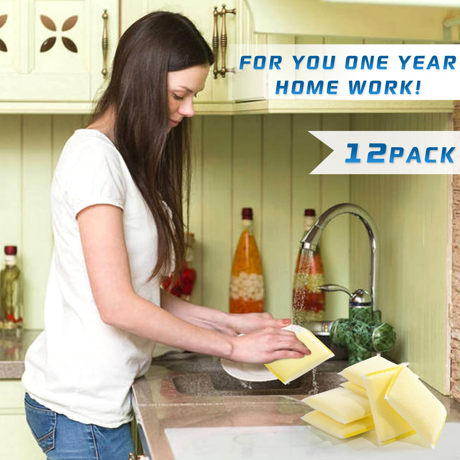 All Purpose Non Scratch Sponges (12 Count)