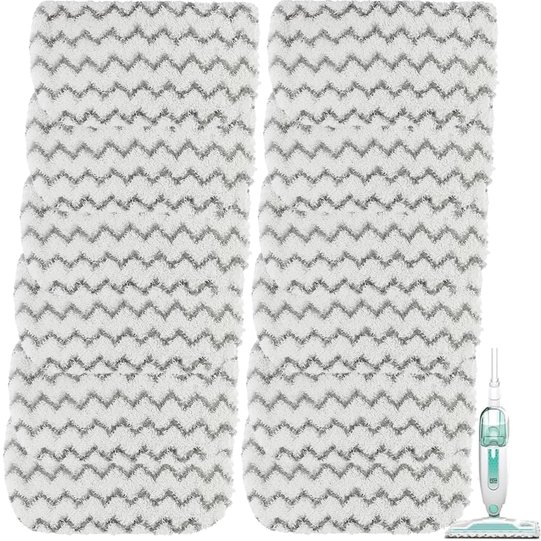 S1000 S2001 Steam Mop Replacement Pads for Shark Steam Mop S1000 S1000A S1000C S1000WM S10001C S1200 & S2001 SteamSpot Steam Mop (12 Count)