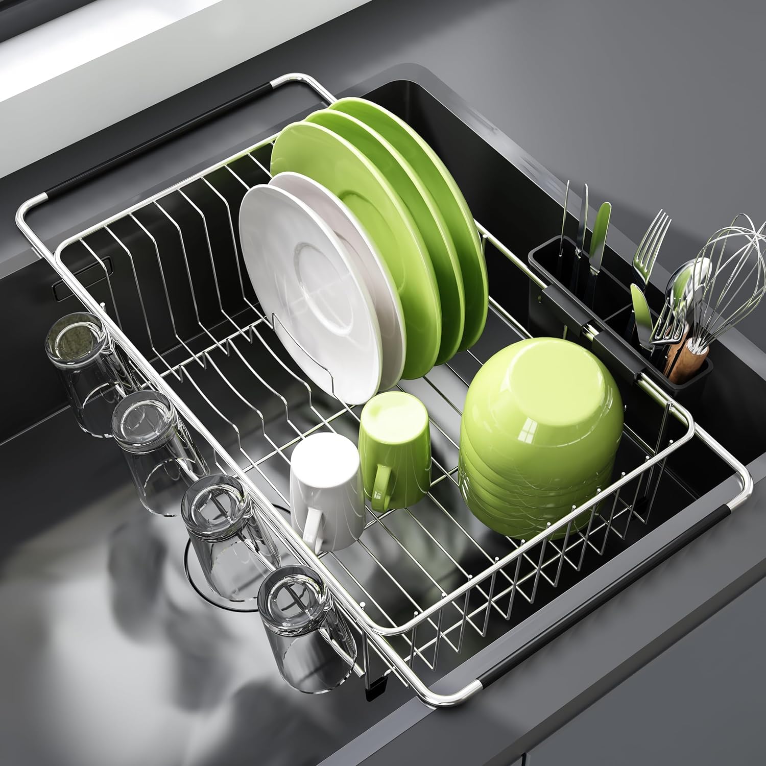 Dish Drying Rack in Sink