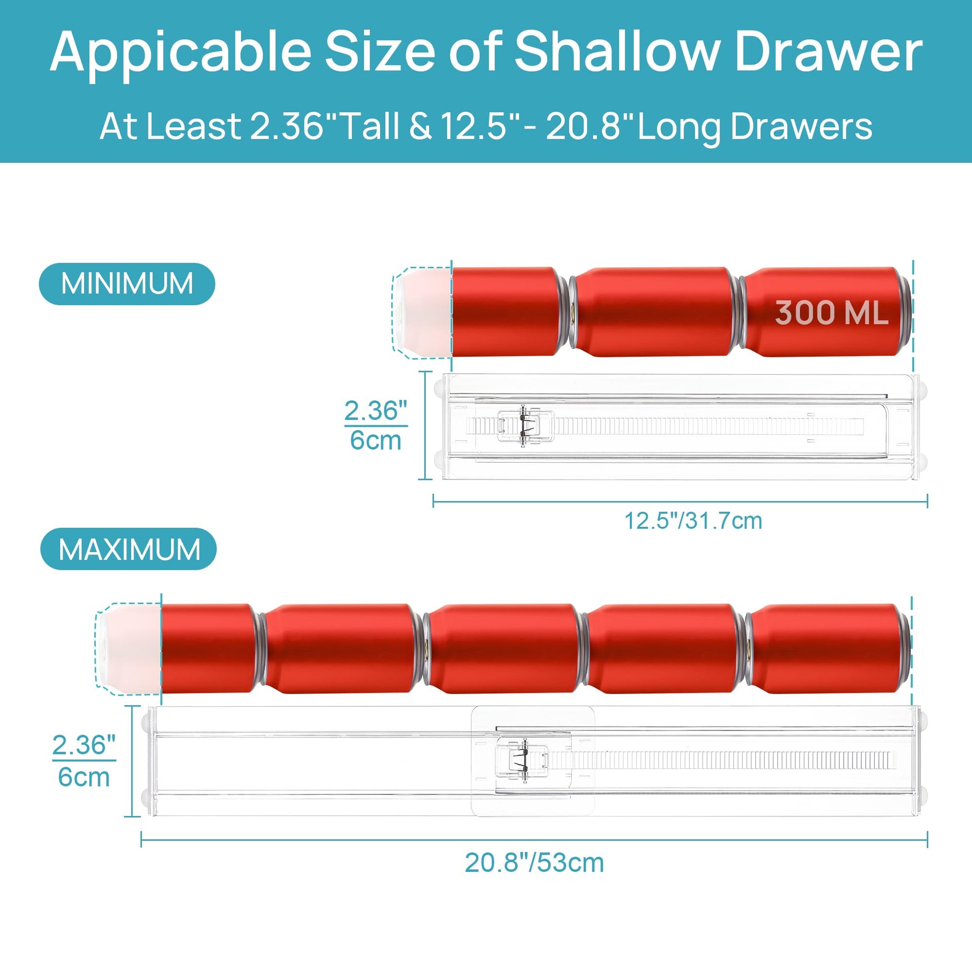 8 Pack Shallow Drawer Dividers (8 Count)