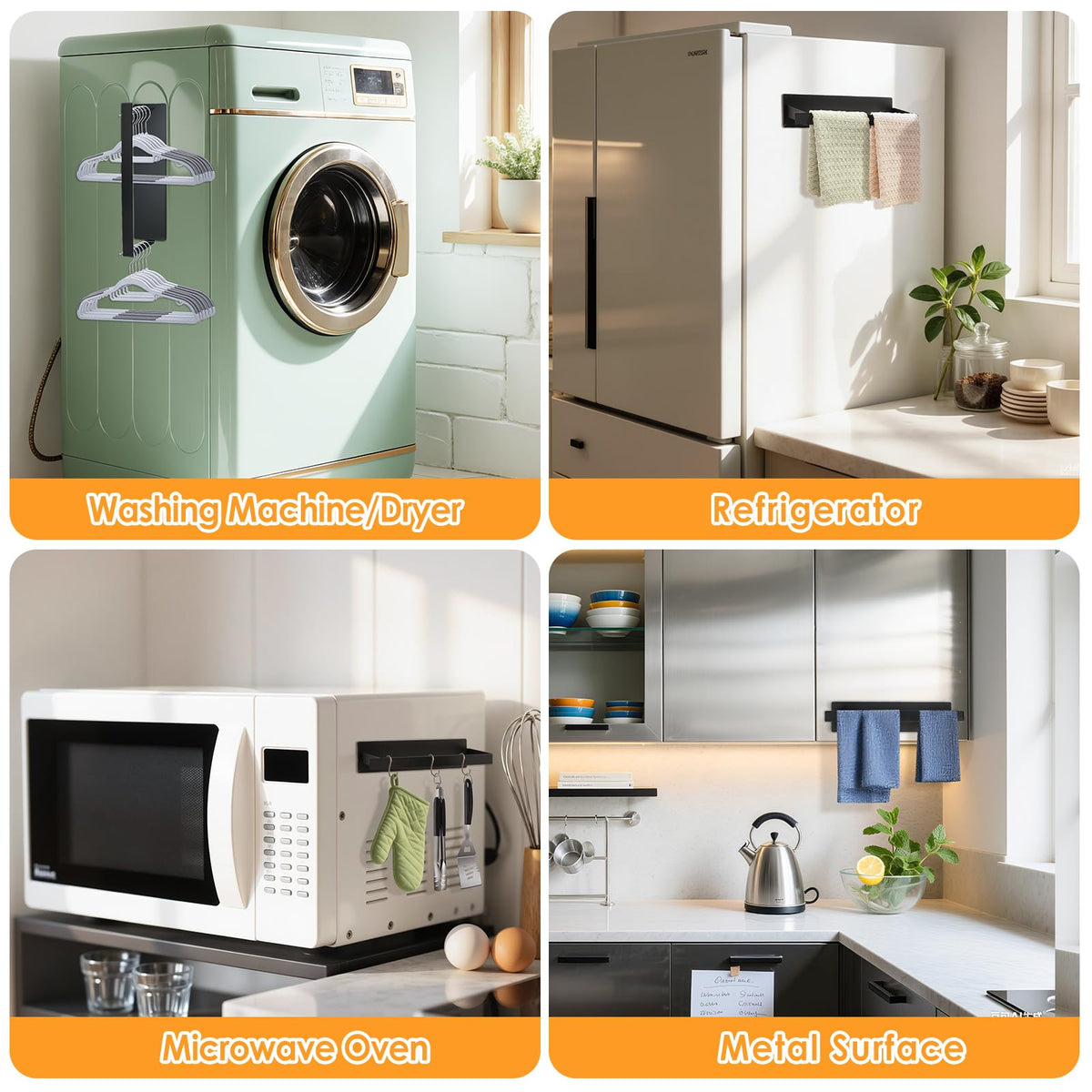 Magnetic Hanger Organizer for Washing Machine