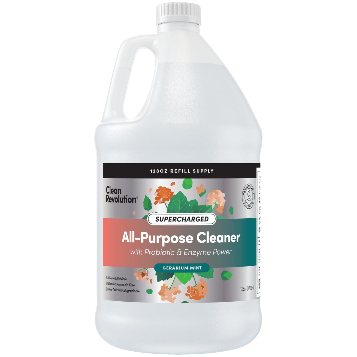 SuperCharged All Purpose Cleaner Refill with Smart Probiotic + Enzyme Complex (128 Fl Oz)