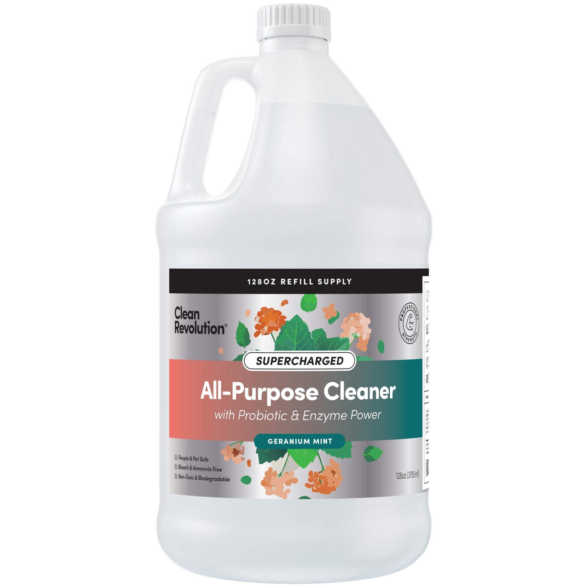 SuperCharged All Purpose Cleaner Refill with Smart Probiotic + Enzyme Complex (128 Fl Oz)