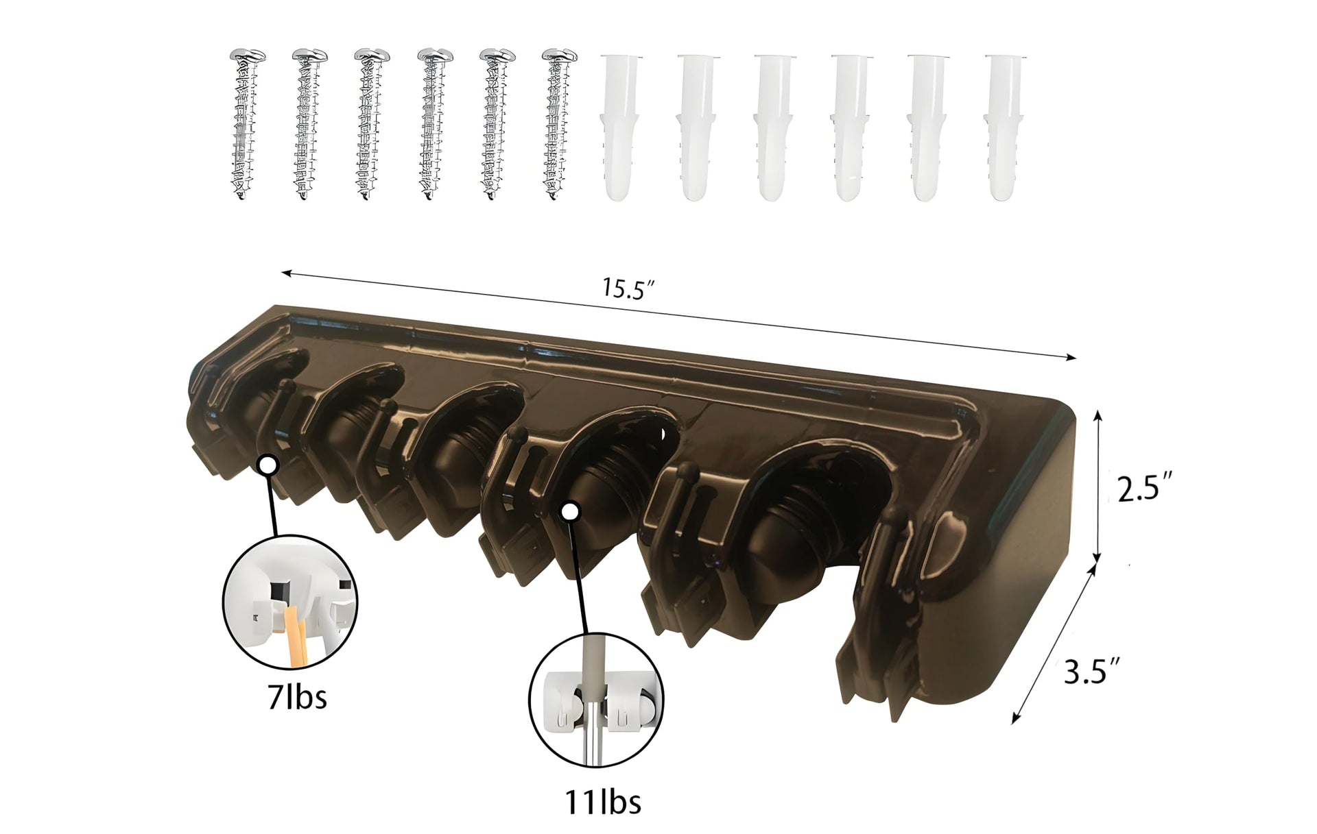 Mop and Broom Holder (5 Count)