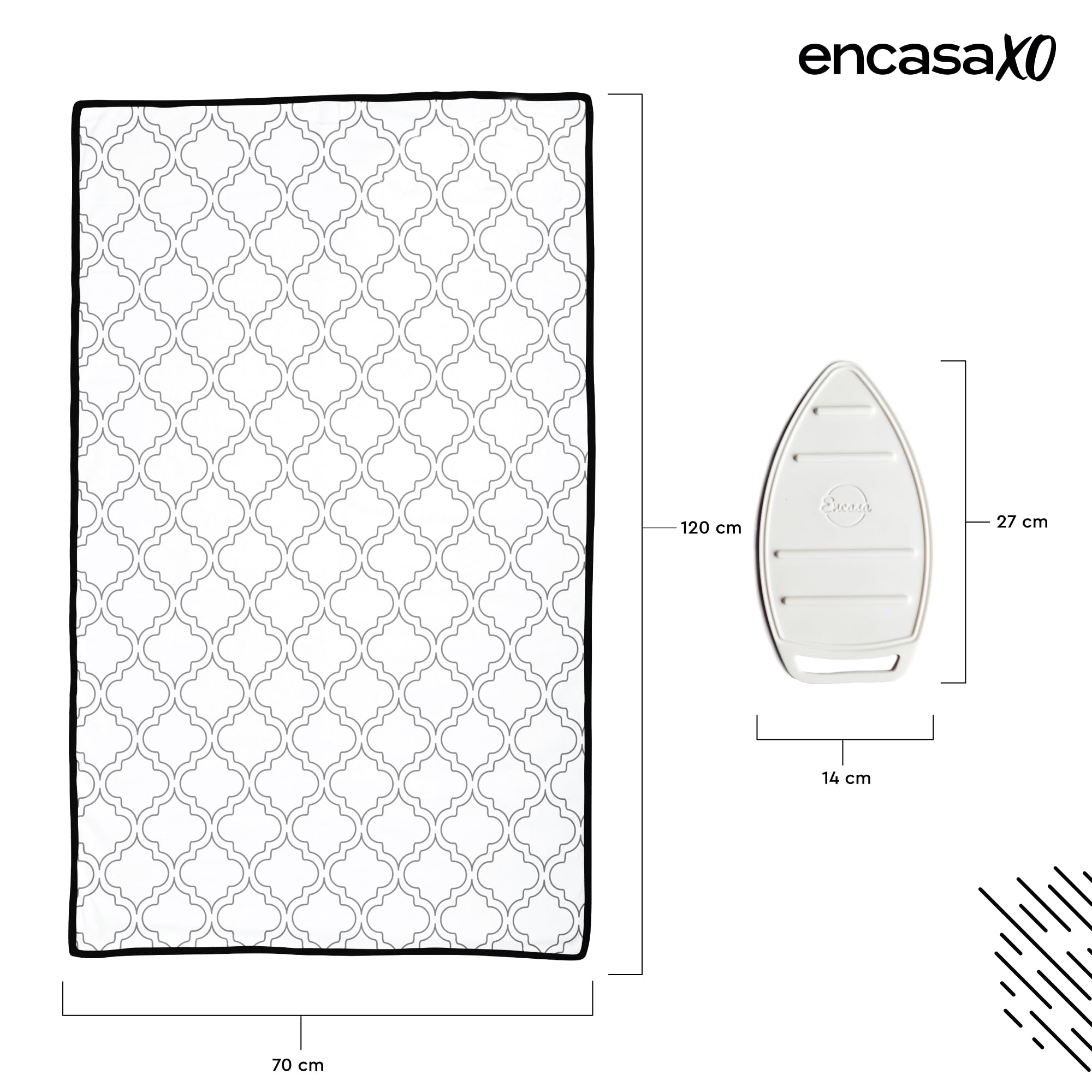 Ironing Mat Heat Resistant Pad 48"x28" White Tiles