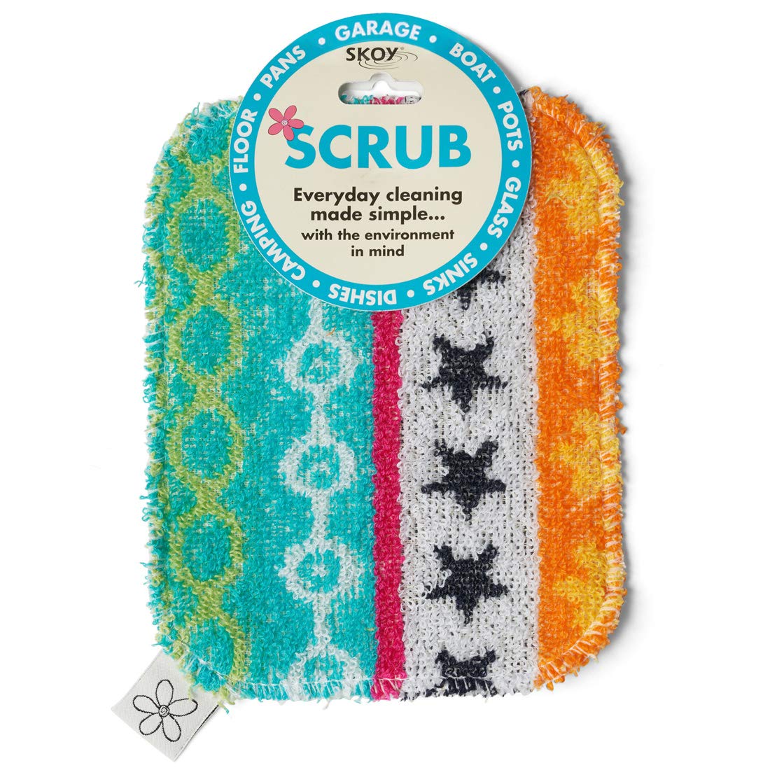 Scrub, 1-piece Reusable, Non-Scratching Dish Scrubber for Kitchen and Household Cleaning, Planet-Friendly, Dishwasher Safe Soft Scrub, Assorted Colors and Designs