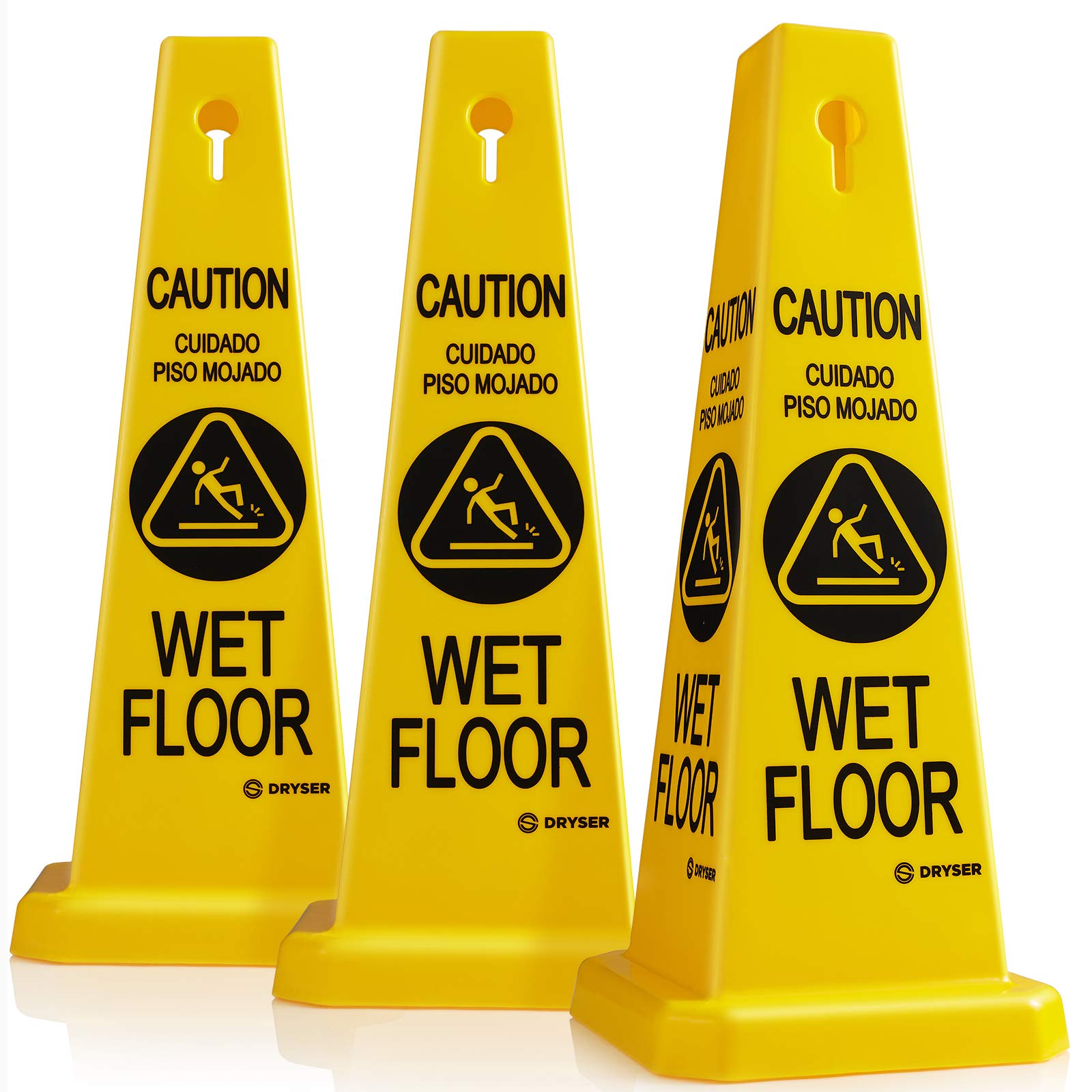 3 Pack 26" Caution Wet Floor Cones
