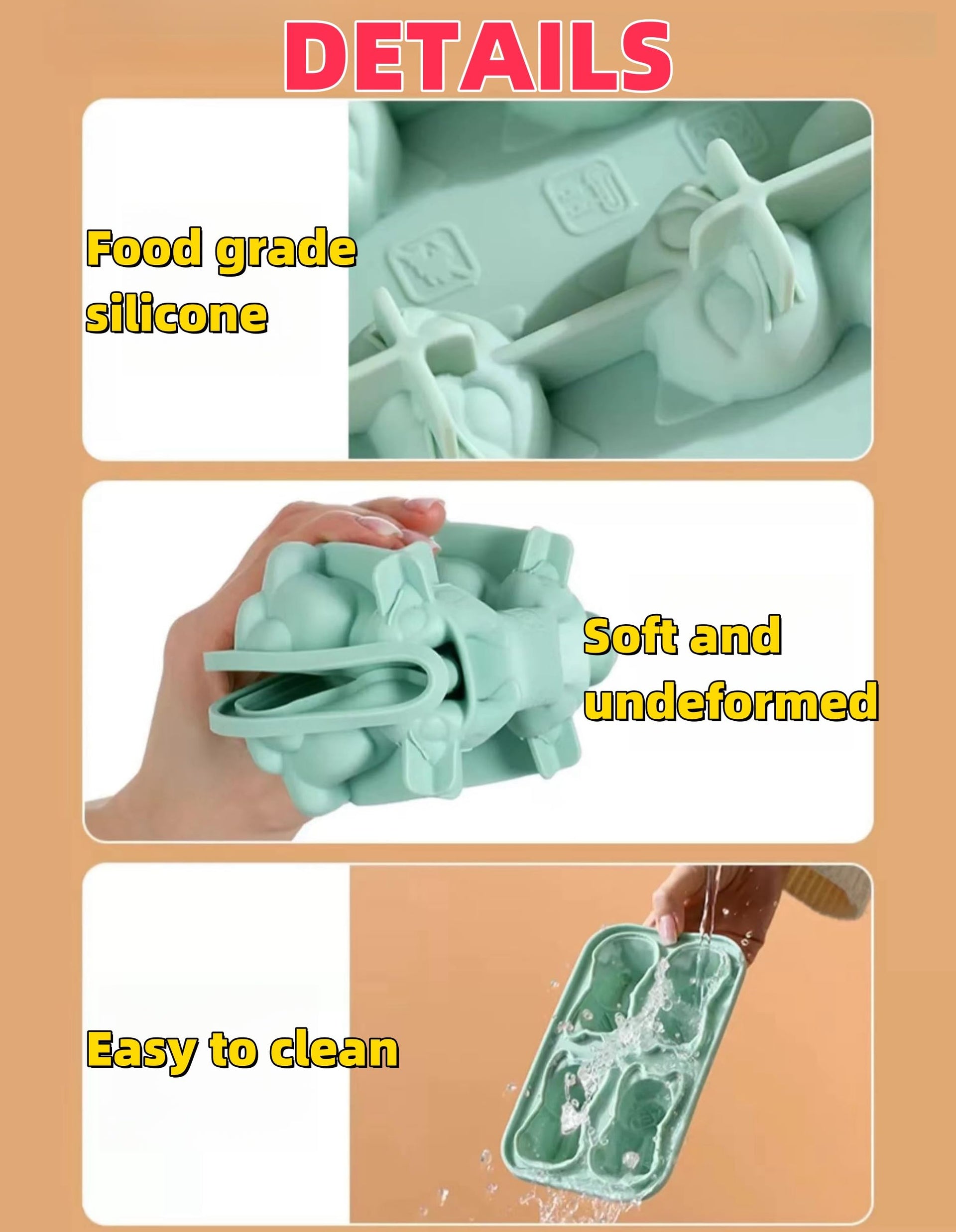 Cute 3D Cat Ice Mold