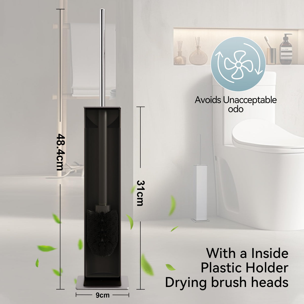 Chrome Toilet Brush and Holder