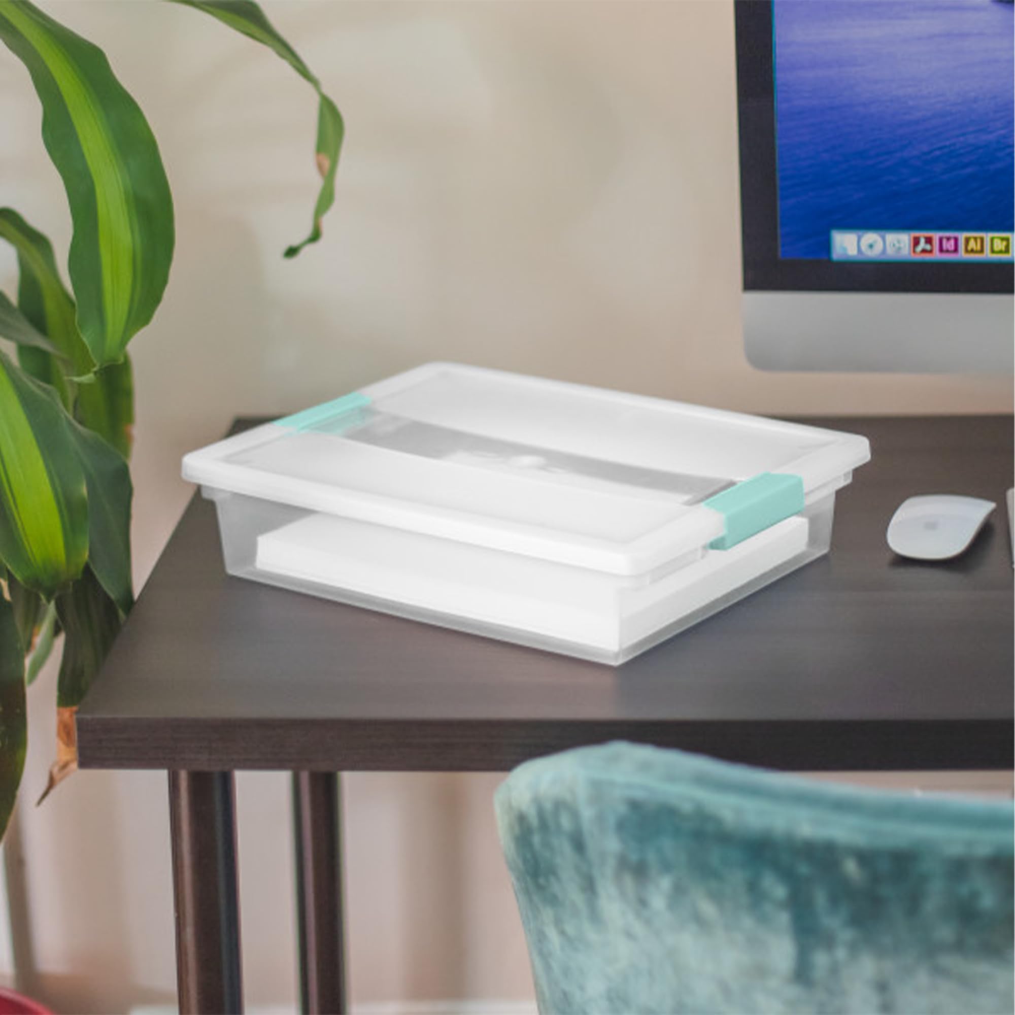 Clip Box Stackable Small Storage Bin with Latching Lid
