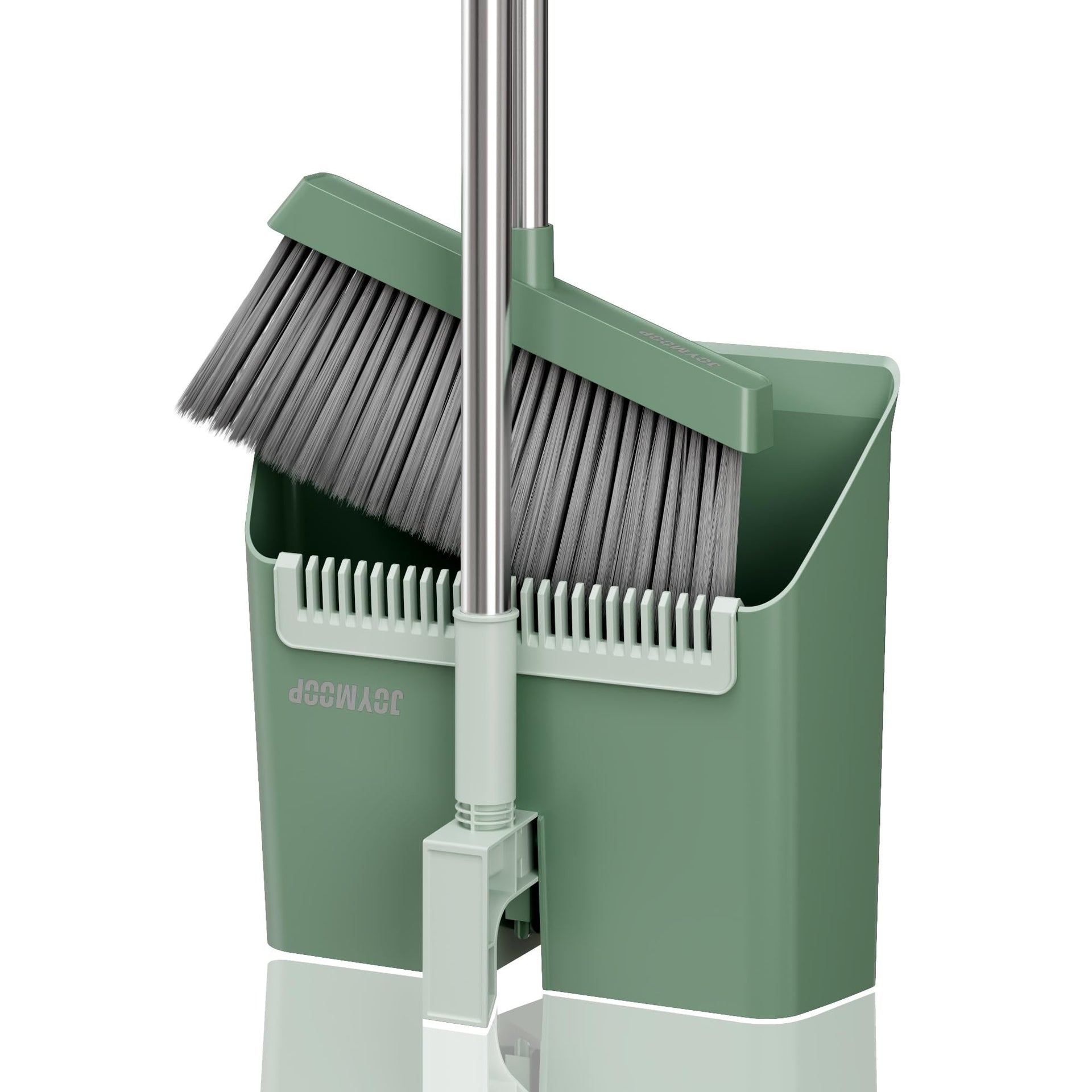 Dark Teal Green Broom and Dustpan Set