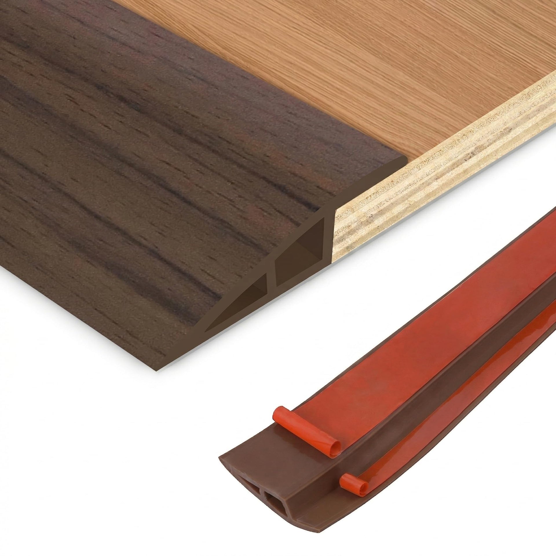 Floor Transition Strip Vinyl Door Threshold Ramp Self Adhesive Carpet Edging Strip Doorway Edge Trim (6.6 Foot)