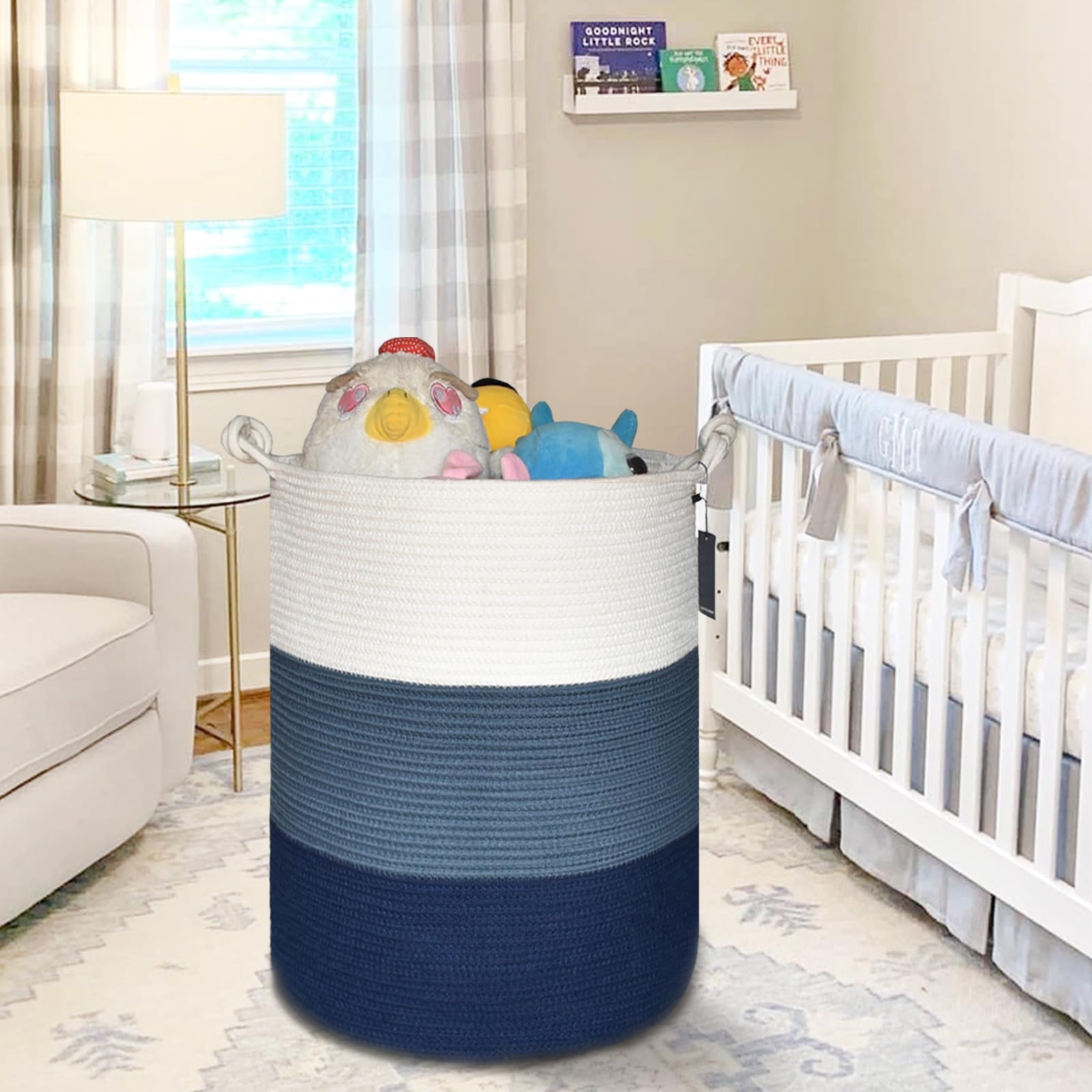Tall Woven Blanket & Laundry Basket