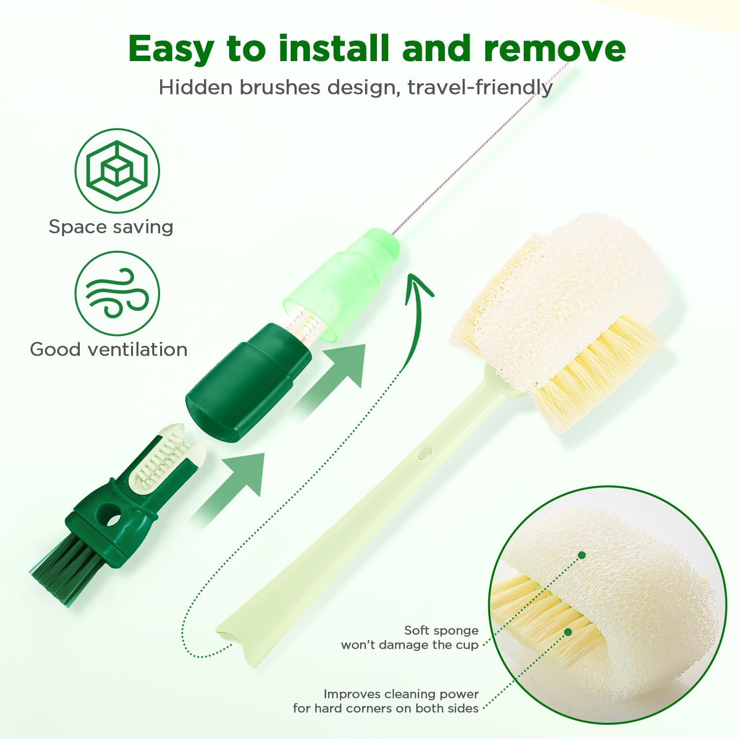 6 Pack Bottle Brush Cleaning Set (6 Count)