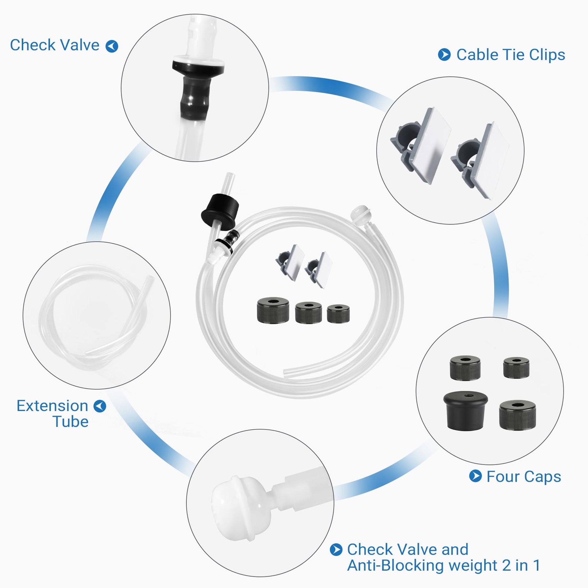 Sink Soap Dispenser Extension Tube Kit