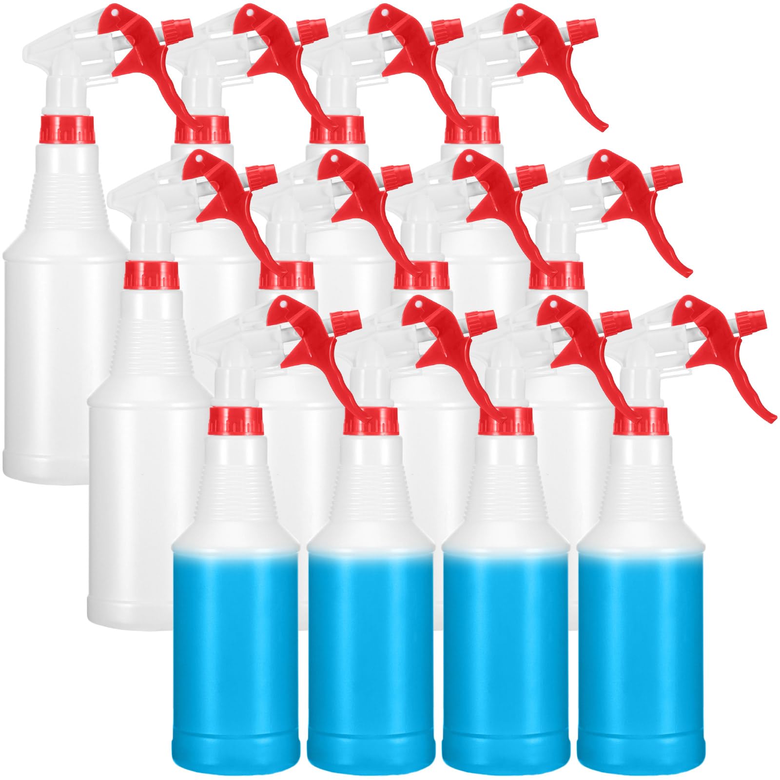 12 Pcs 16 Oz Plastic Spray Bottles (12 Count)