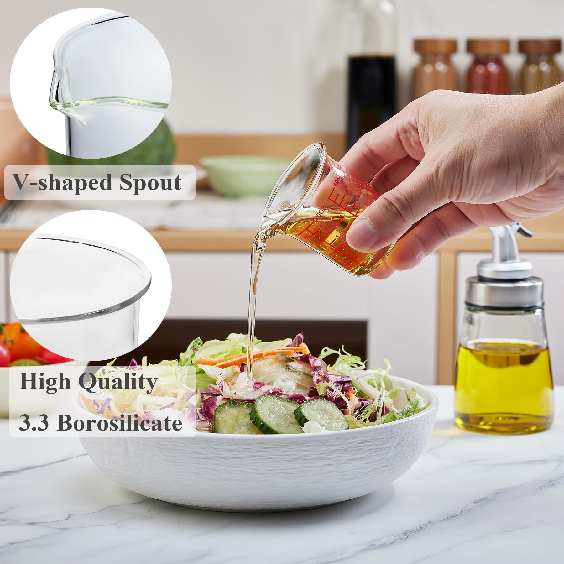 Ackers 4 Piece Glass Measuring Cup Set