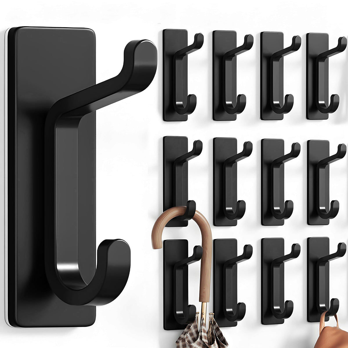12 Pack Wall Hooks for Coat and Towel (12 Count)