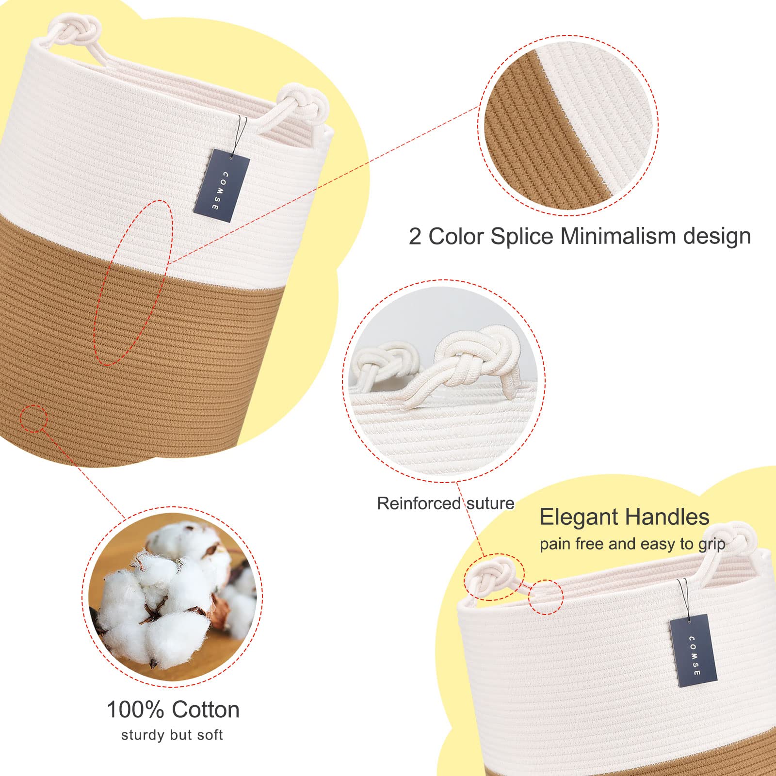 Tall Woven Blanket & Laundry Basket