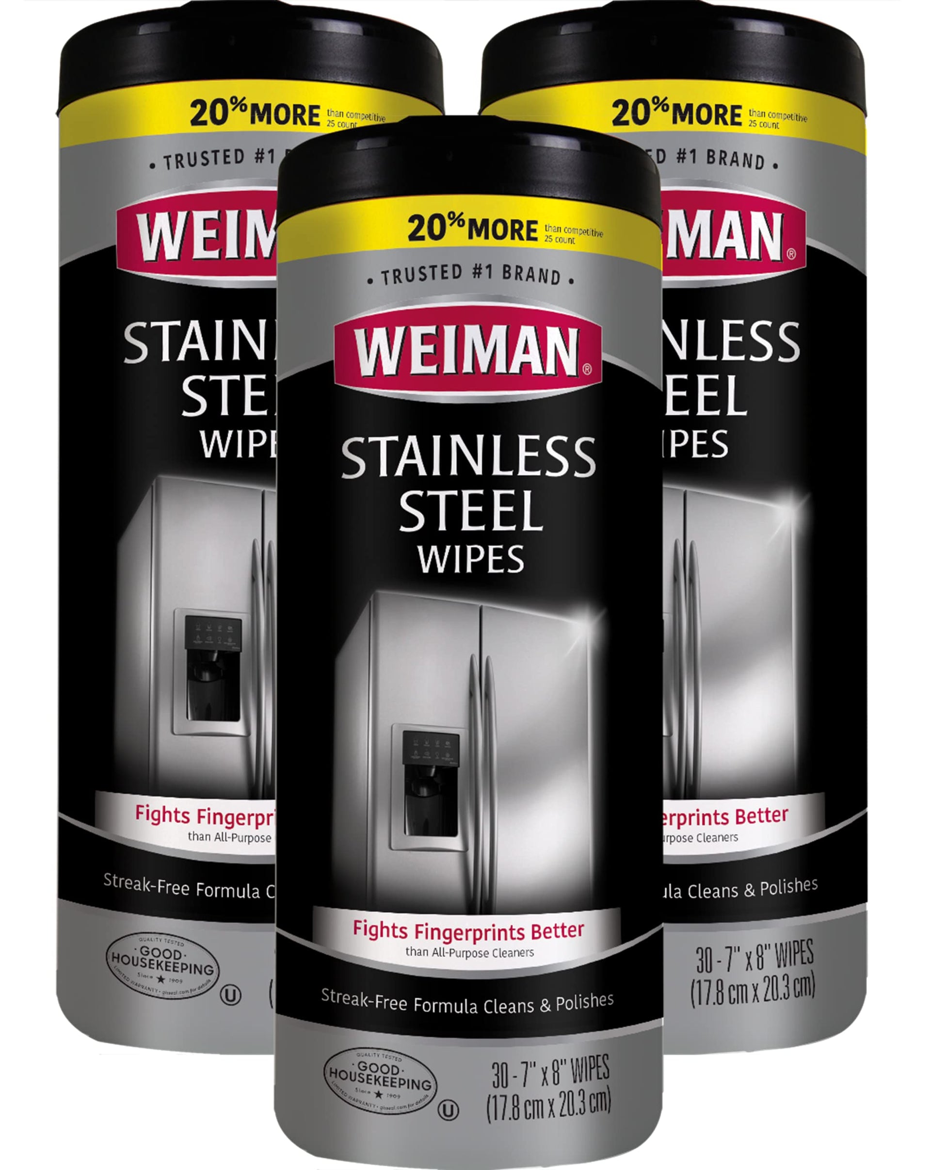 Stainless Steel Cleaner Wipes (3 Count)